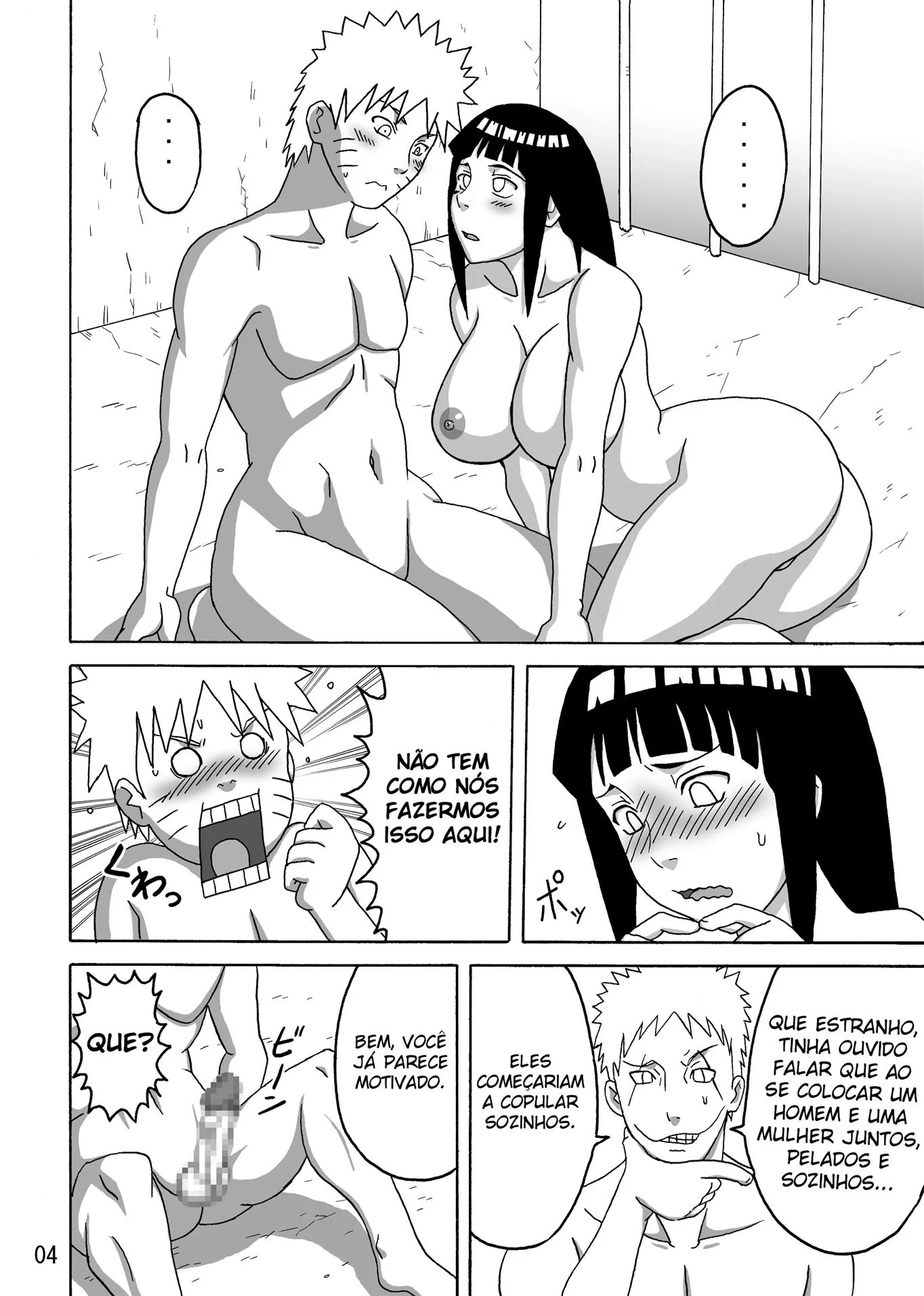 Naruto e Hinata na Putaria com Sakura e Tsunade: Ensinando Zetsu a Foder em Hentai HQ Brasileiro