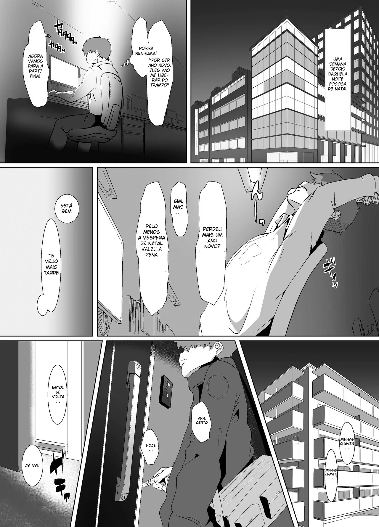 O Natal do Sortudo – Seduzindo a Vizinha Gostosa em HQ Brasileiro de Hentai