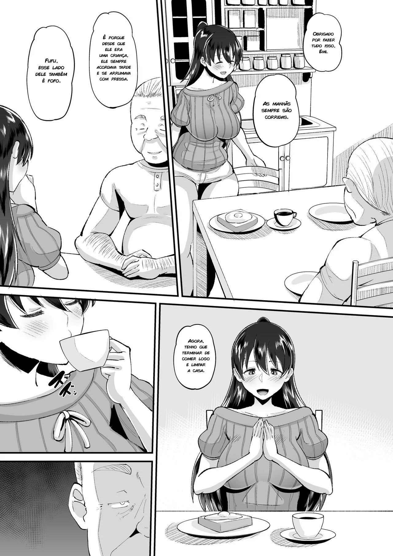 Sogra Piranha Seduzindo a Nora Gostosa em Hentai HQ Brasileiro