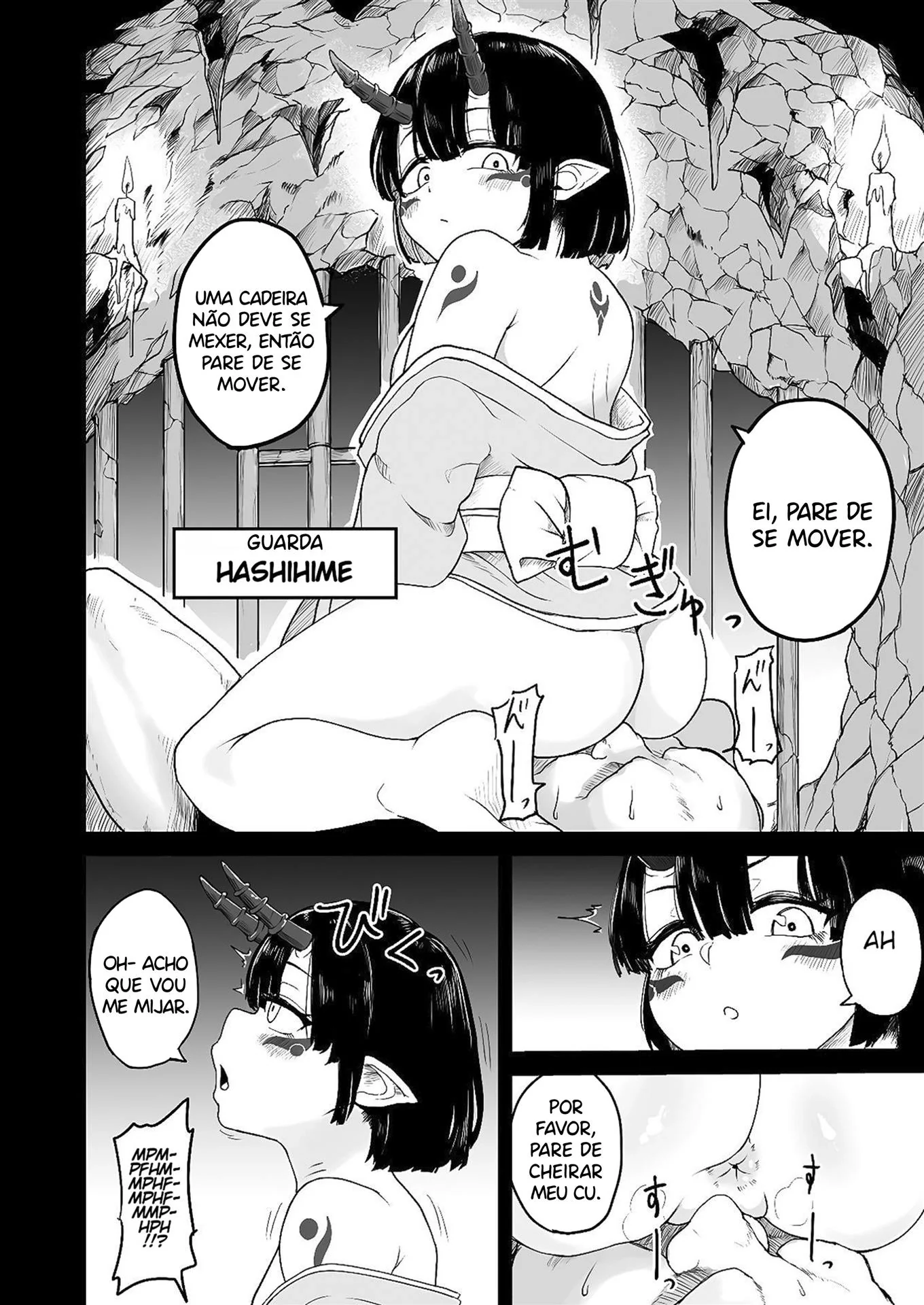 Onigashima: 3 Succubus Piranhas são Domadas por Ladrões Sedentos por Cuzinho em HQ Brasileiro
