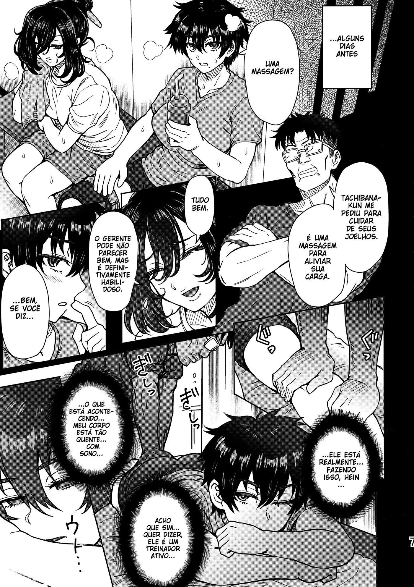 Treinador pervertido ensina tudo para a peituda Nagisa em hentai HQ brasileiro