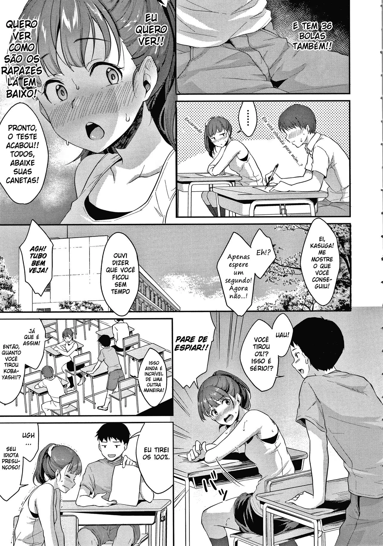 Aposta Safada: Kusaga e Kobayashii Descobrindo os Prazeres do Sexo em Hentai HQ Brasileiro