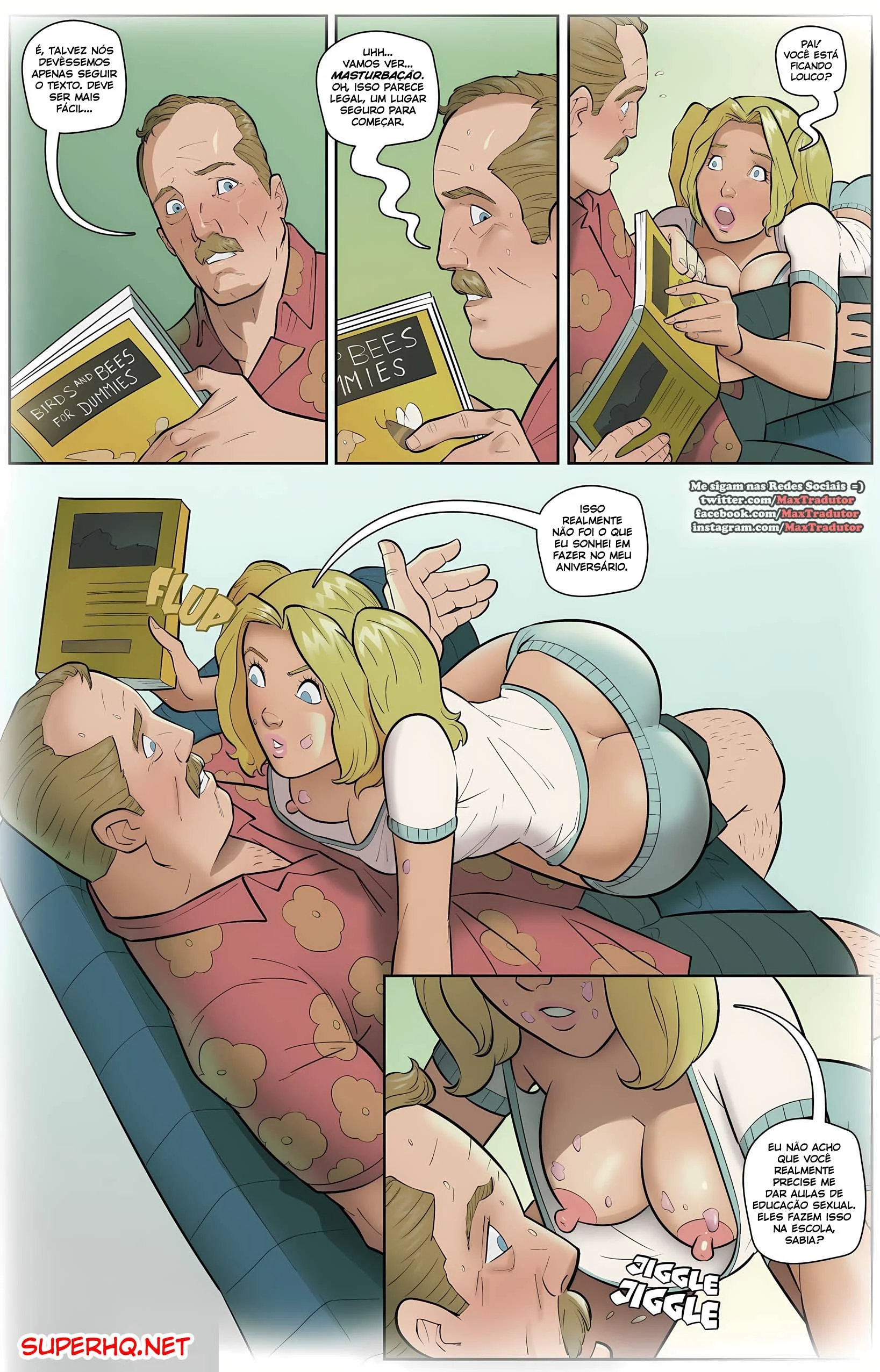 Pai e filha piranhas – A putaria continua em família em hentai HQ brasileiro