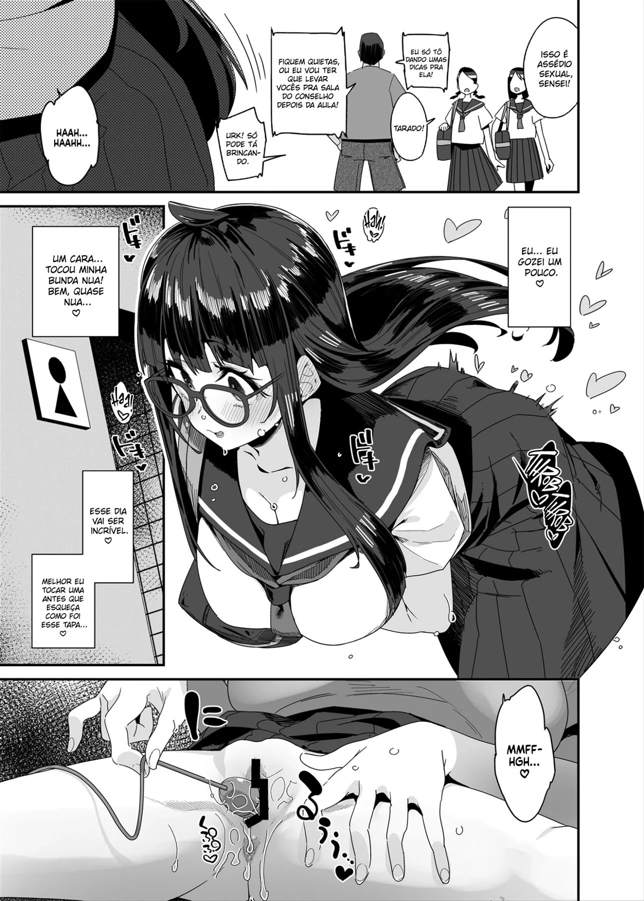 Colegial Piranha se Masturbando na Escola – Hentai HQ Brasileiro