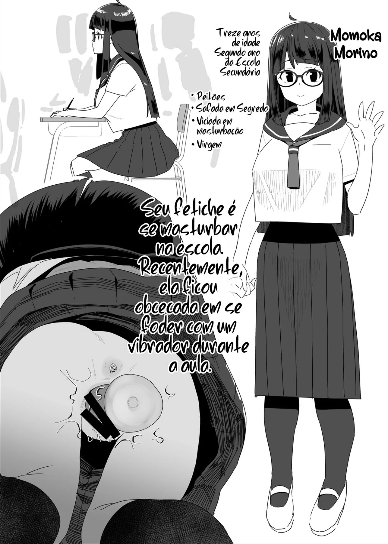 Colegial Piranha se Masturbando na Escola – Hentai HQ Brasileiro