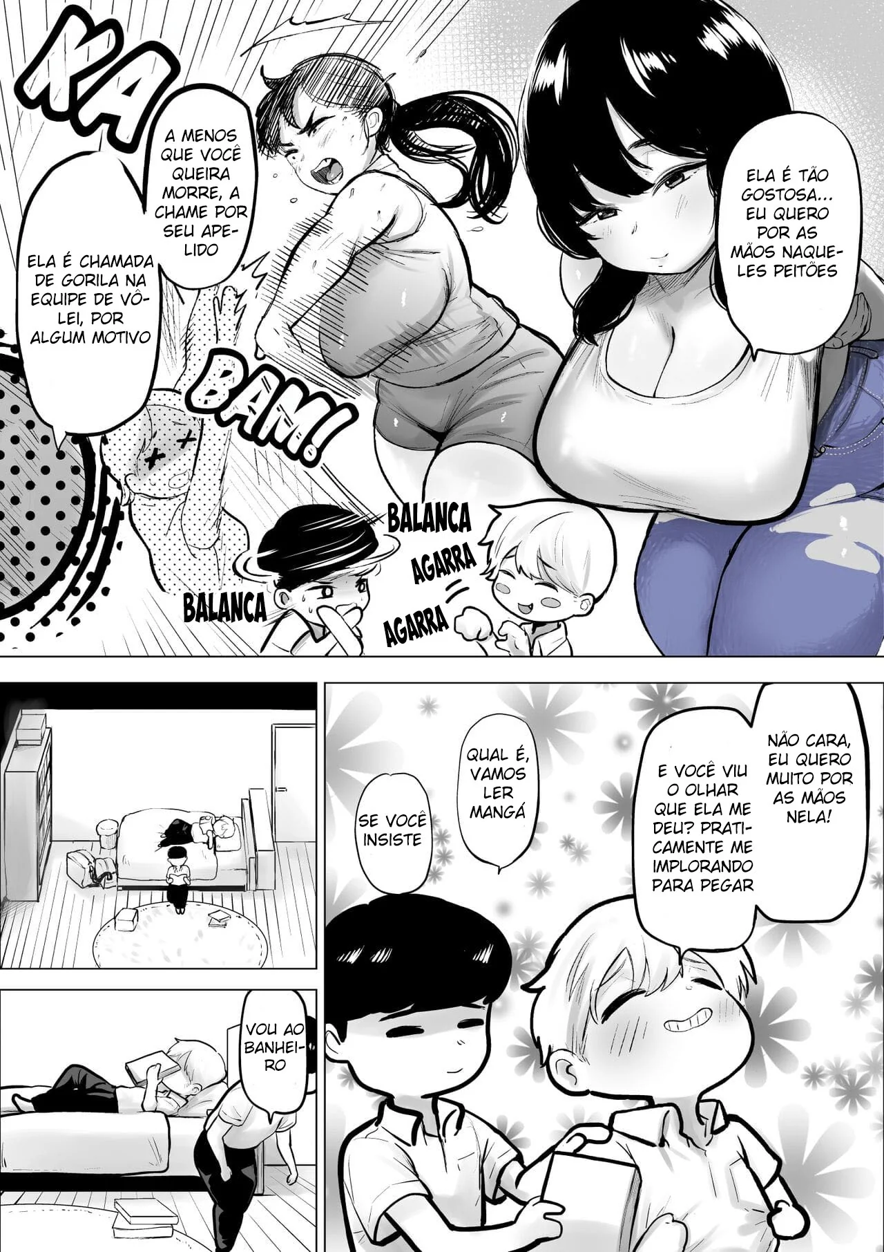 “Seduzida pela Safada da Irmã do meu Parceiro” em hentai HQ