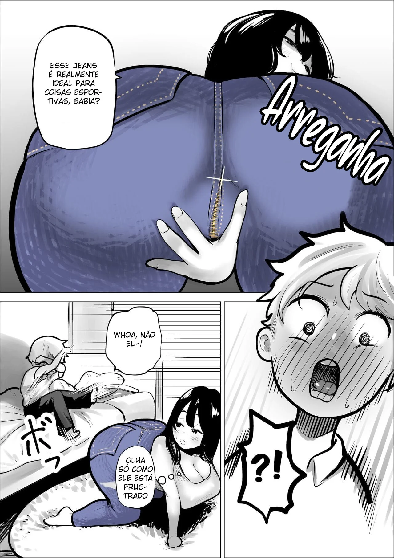 “Seduzida pela Safada da Irmã do meu Parceiro” em hentai HQ