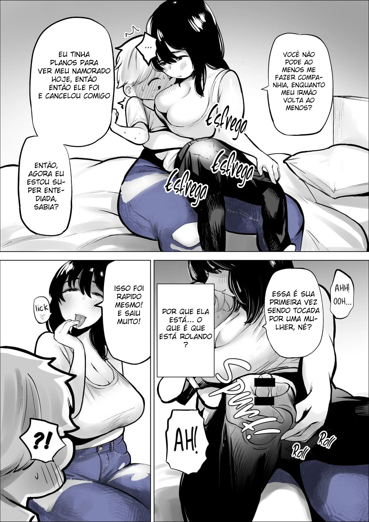 “Seduzida pela Safada da Irmã do meu Parceiro” em hentai HQ