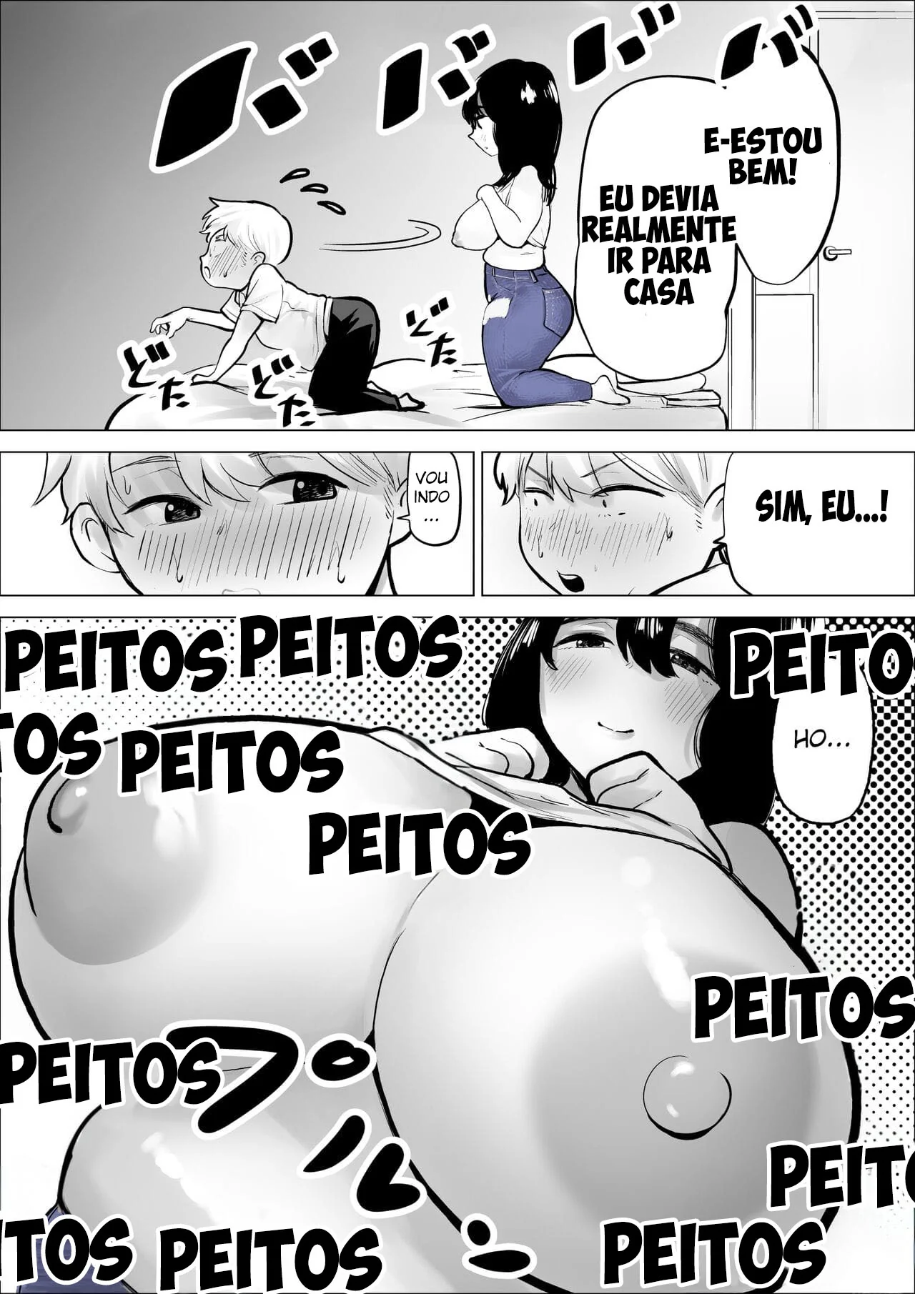 “Seduzida pela Safada da Irmã do meu Parceiro” em hentai HQ