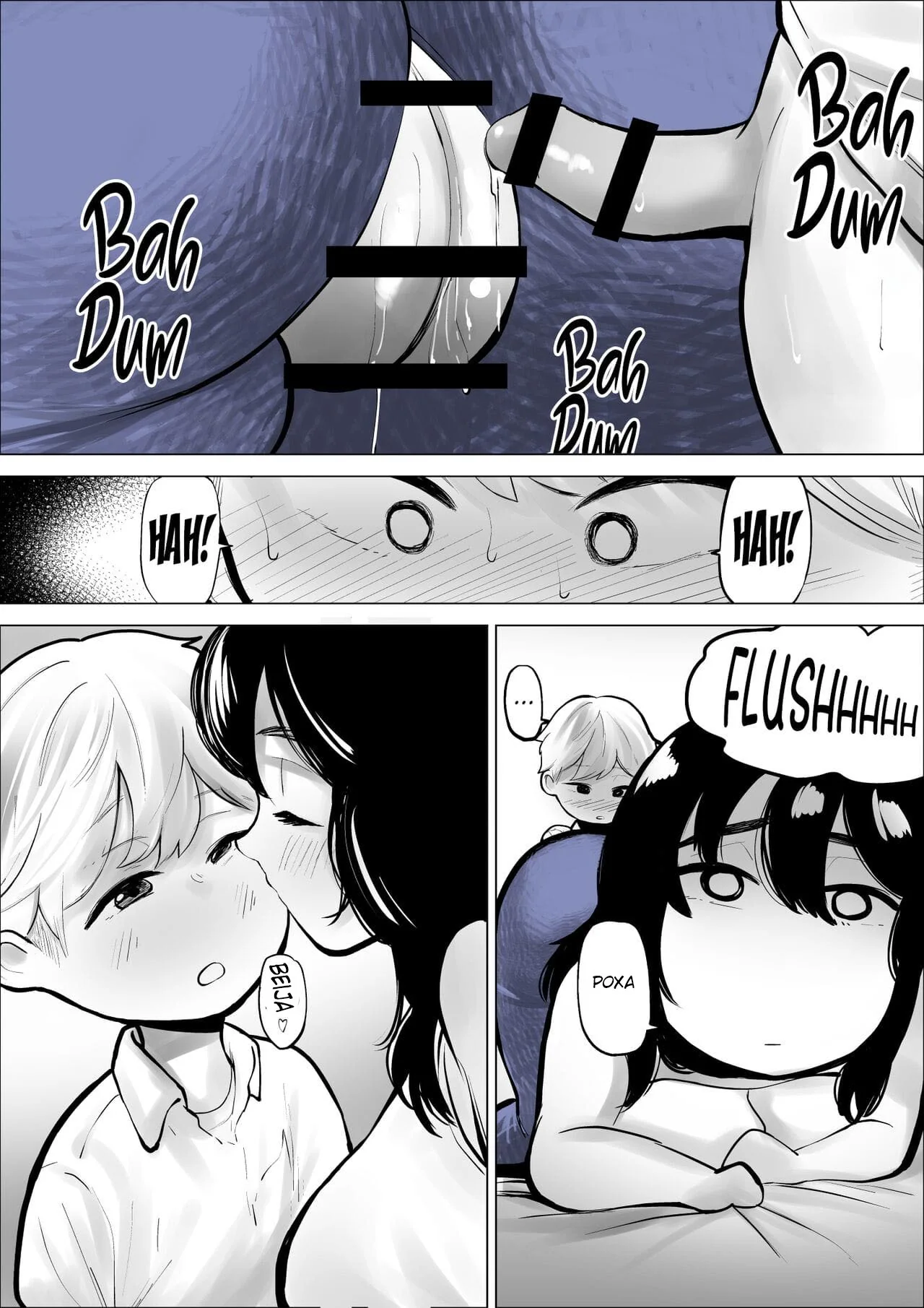 “Seduzida pela Safada da Irmã do meu Parceiro” em hentai HQ