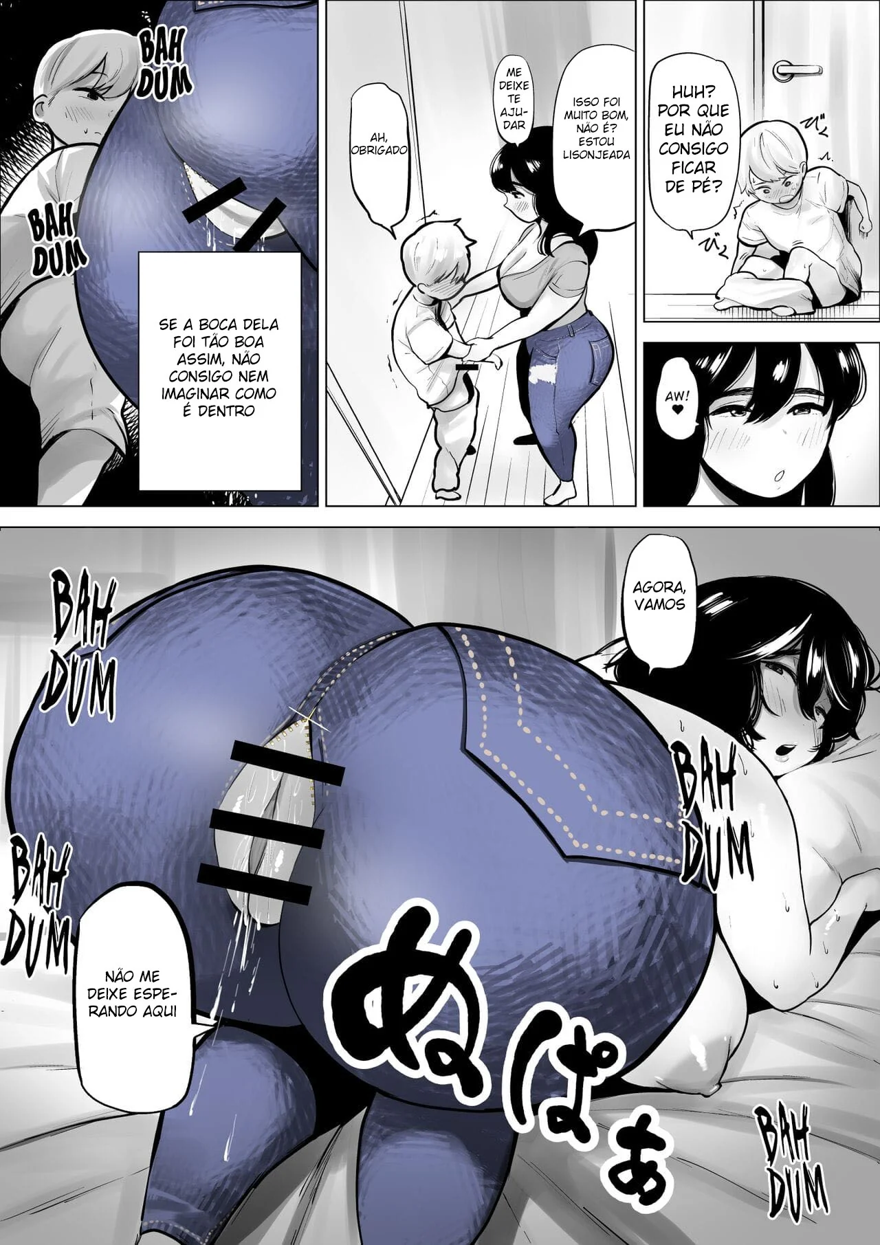“Seduzida pela Safada da Irmã do meu Parceiro” em hentai HQ