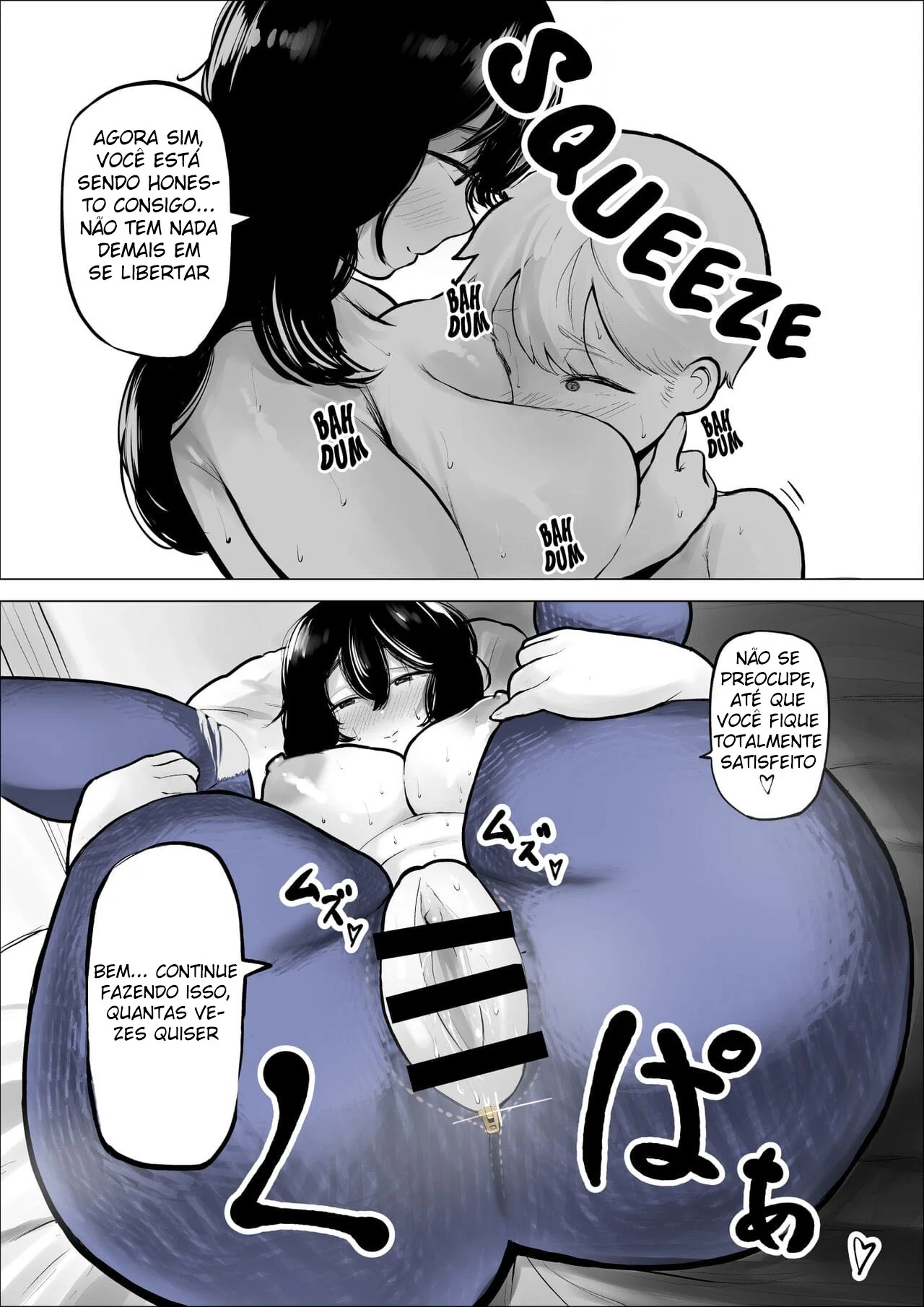 “Seduzida pela Safada da Irmã do meu Parceiro” em hentai HQ