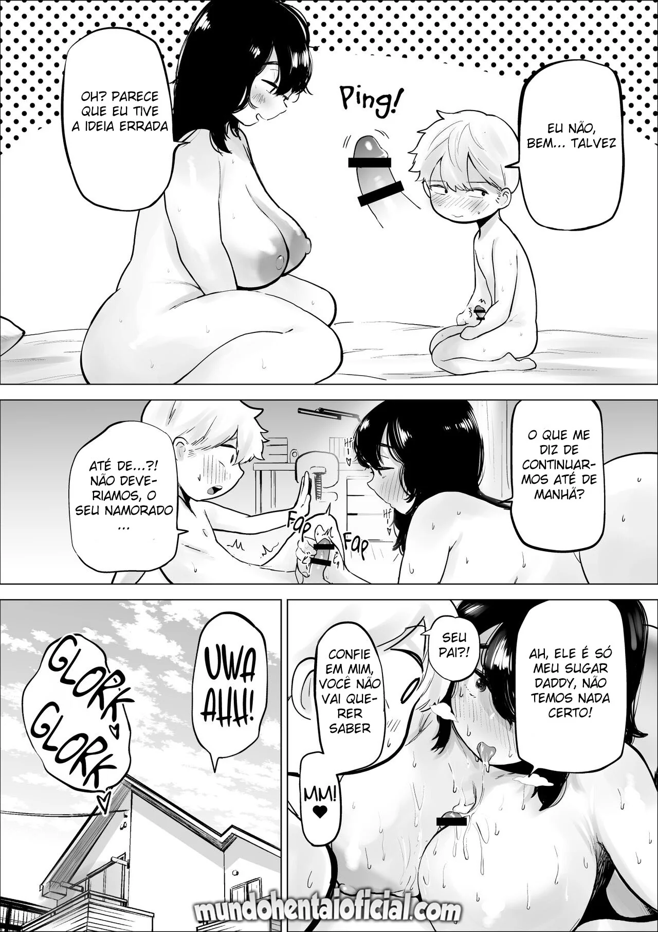 “Seduzida pela Safada da Irmã do meu Parceiro” em hentai HQ