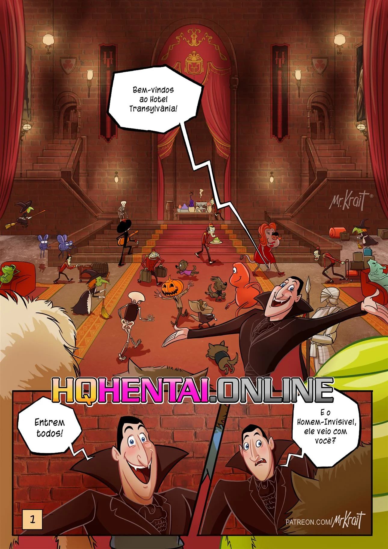 Mavis dando a buceta gostosa pro Jonathan em hentai HQ brasileiro