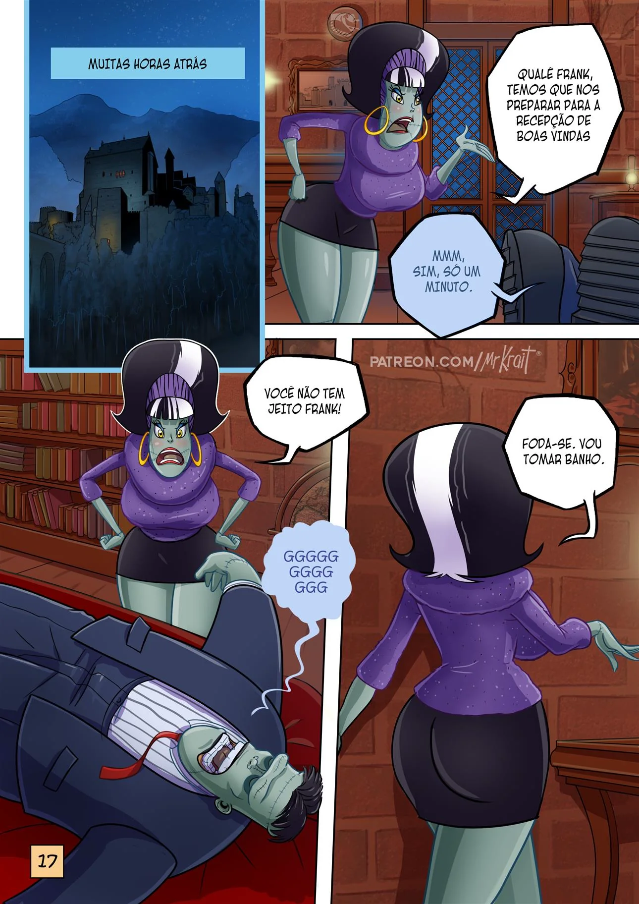 Mavis dando a buceta gostosa pro Jonathan em hentai HQ brasileiro