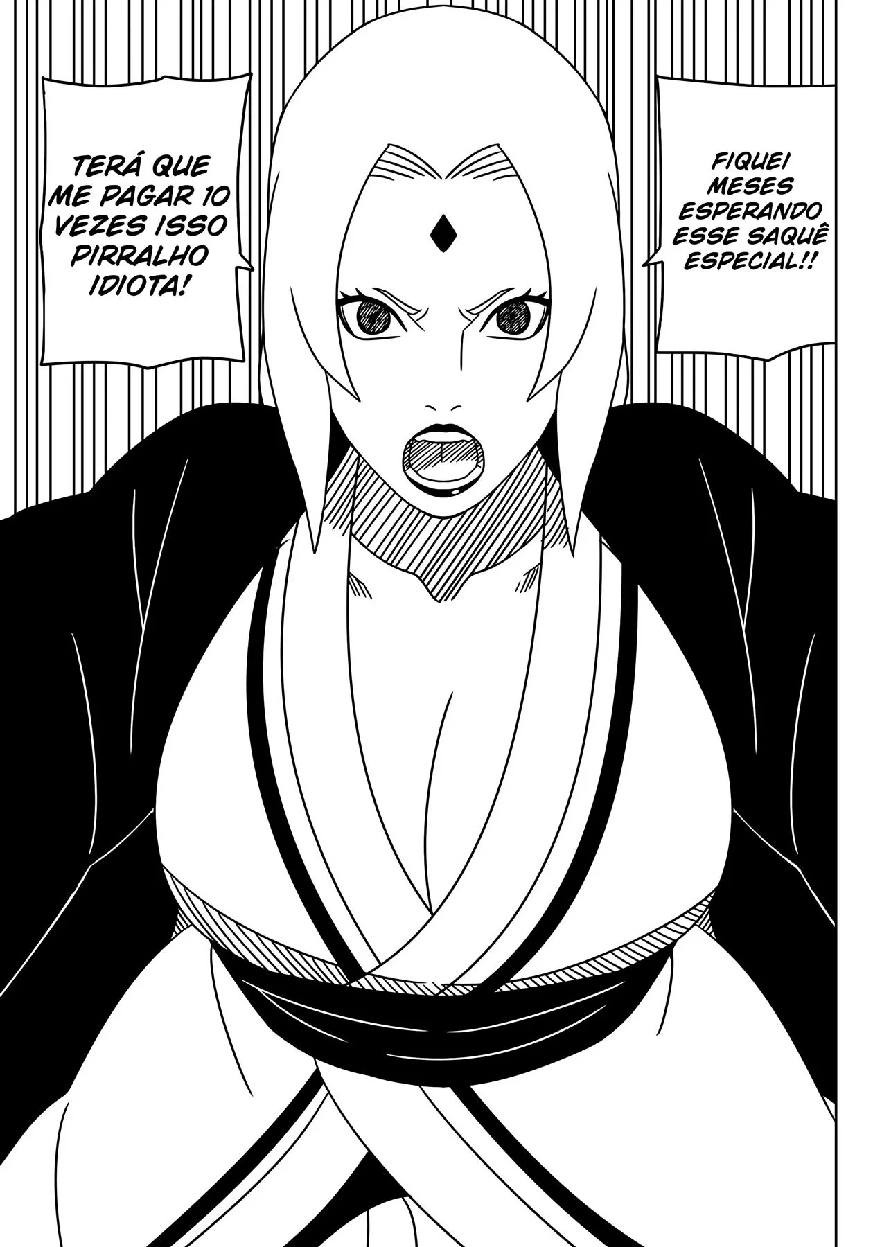 Apostas quentes com Tsunade e Naruto em Hentai HQ Brasileiro