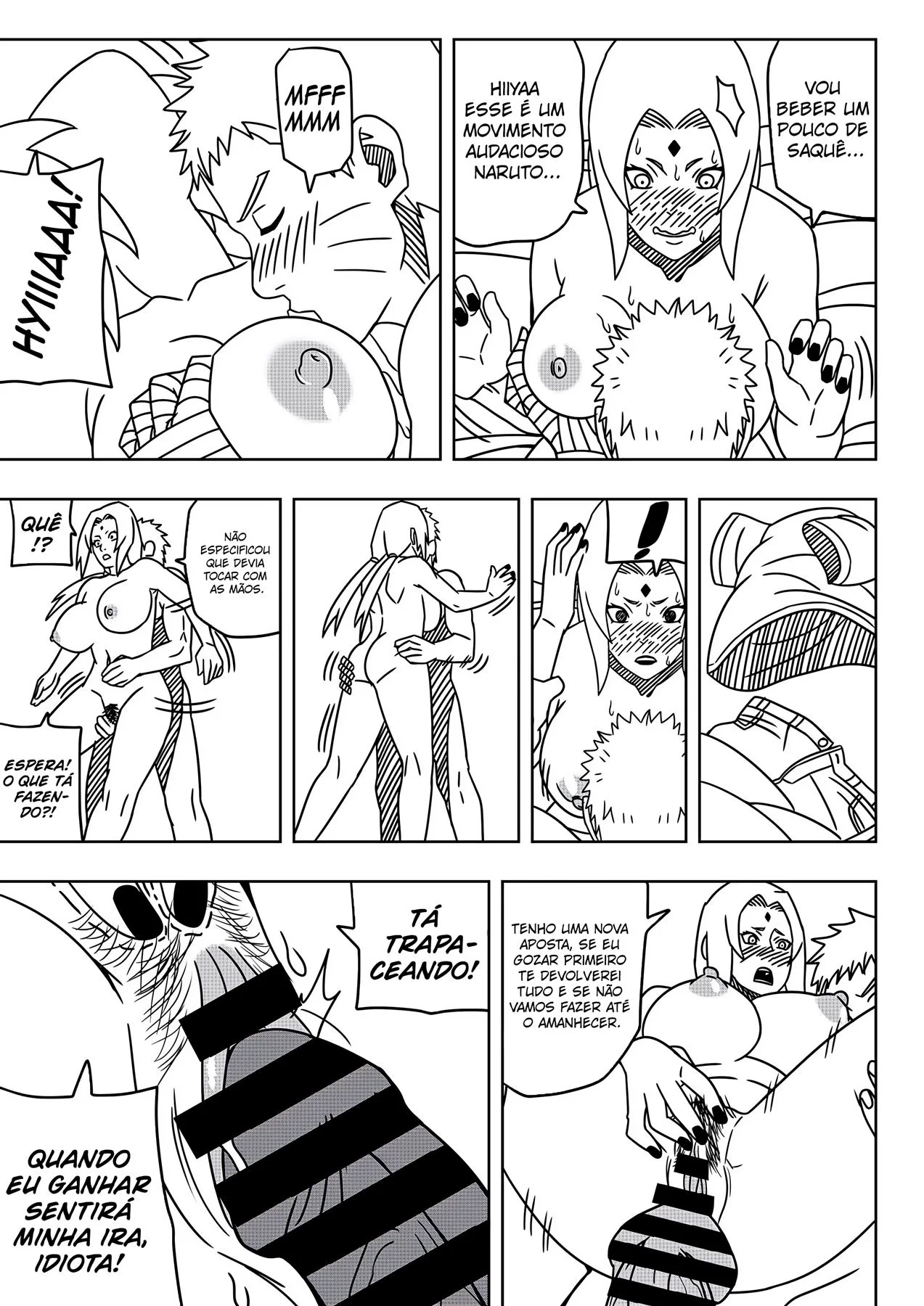 Apostas quentes com Tsunade e Naruto em Hentai HQ Brasileiro