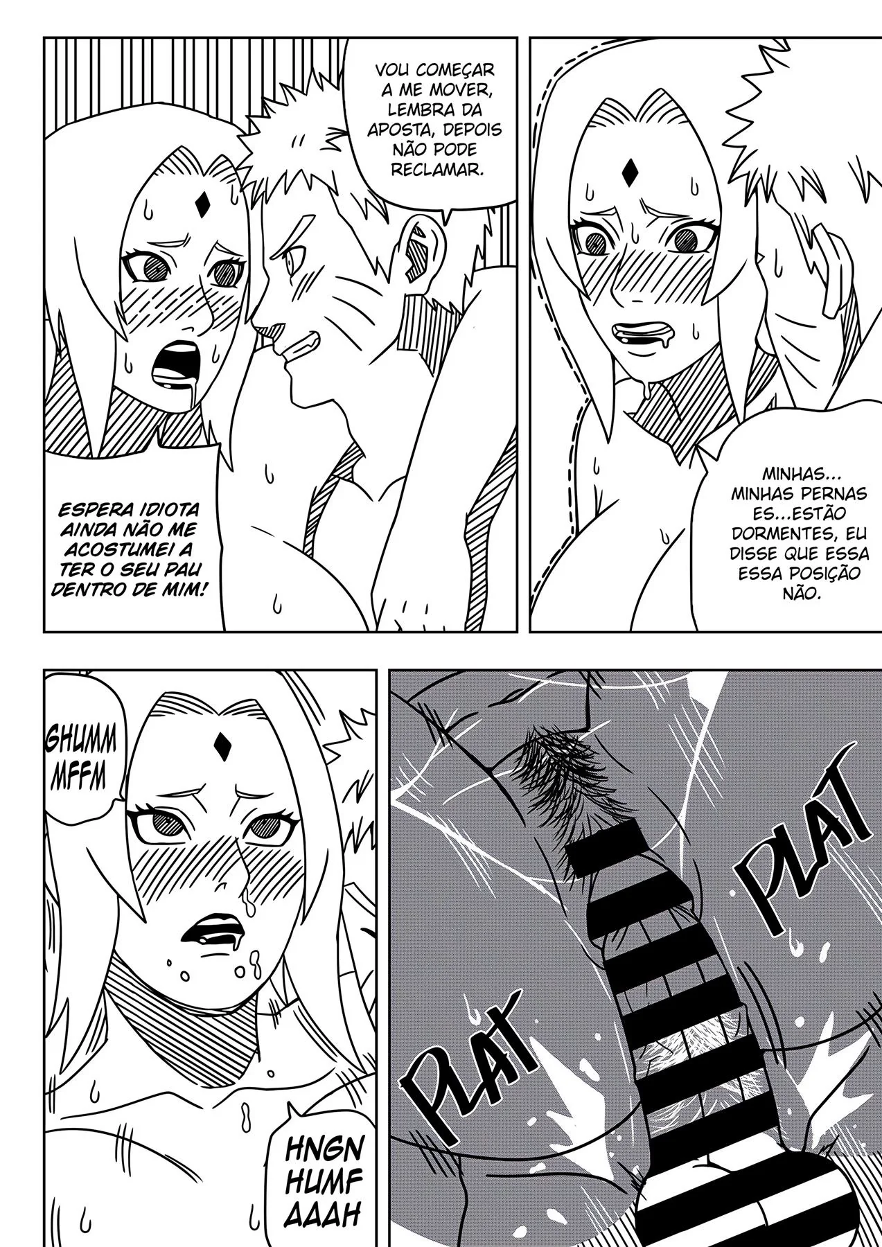 Apostas quentes com Tsunade e Naruto em Hentai HQ Brasileiro