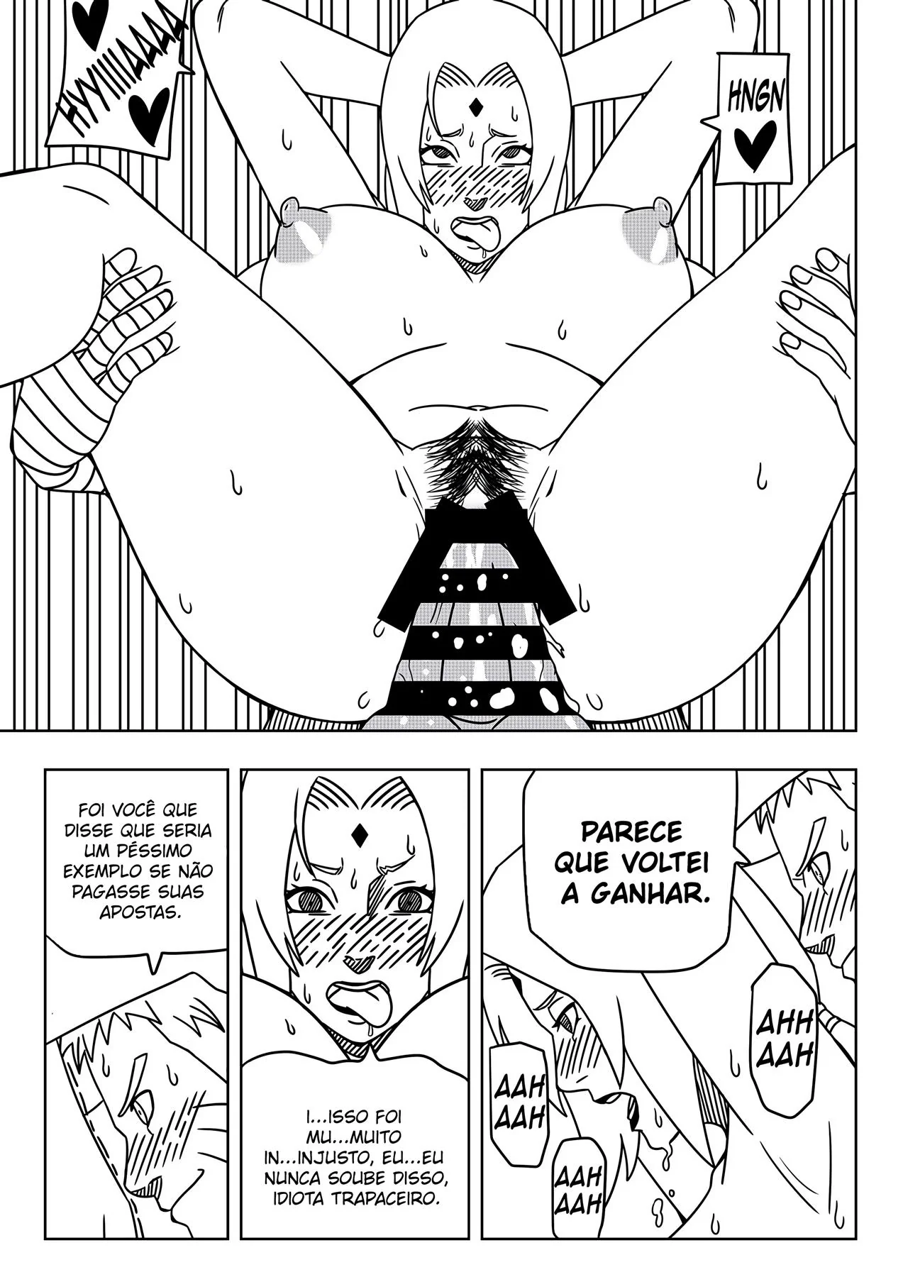Apostas quentes com Tsunade e Naruto em Hentai HQ Brasileiro