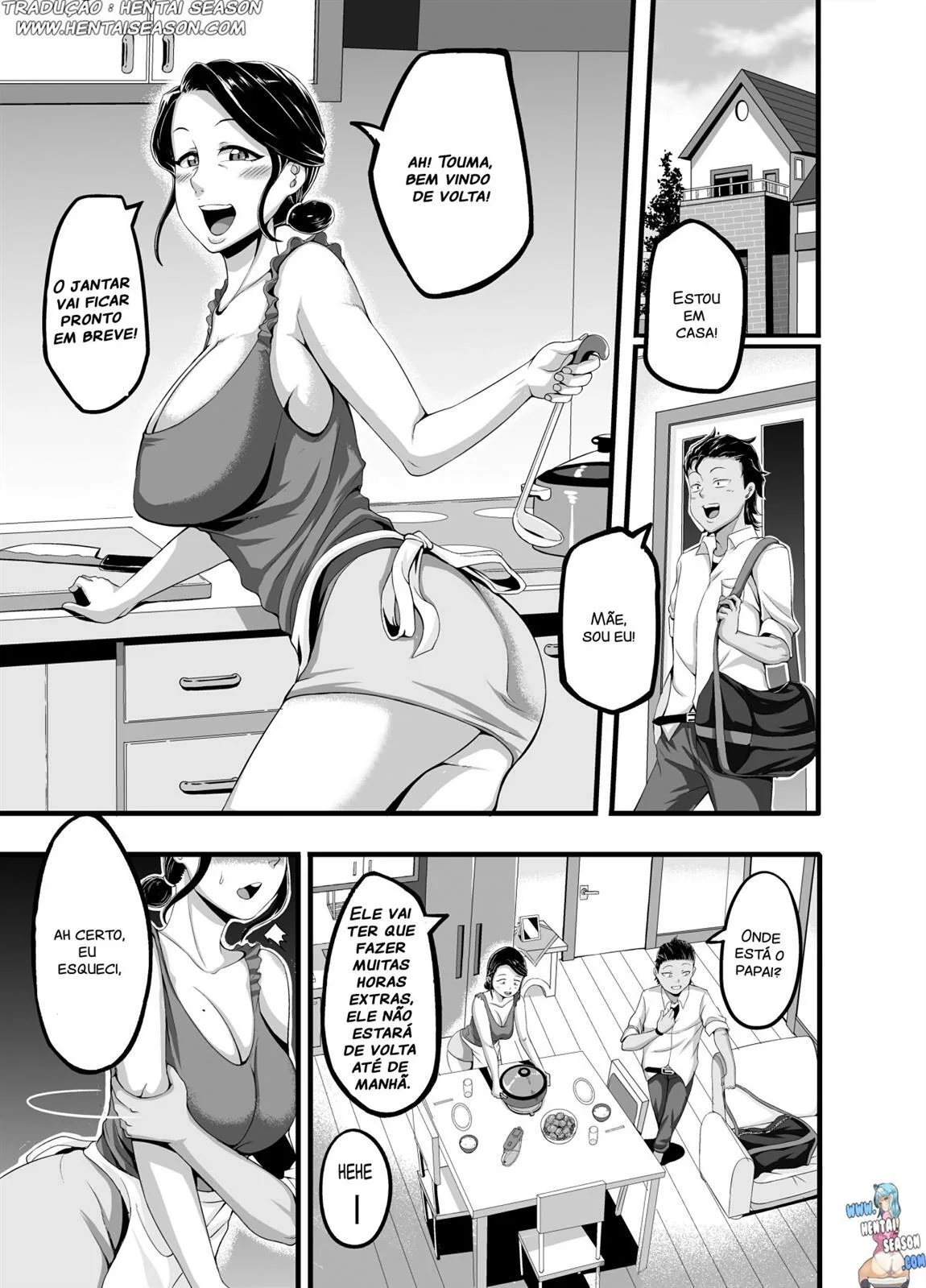 A Primeira Rola do Filho – Milf Ajuda o Filho a se Resolver! em Hentai HQ