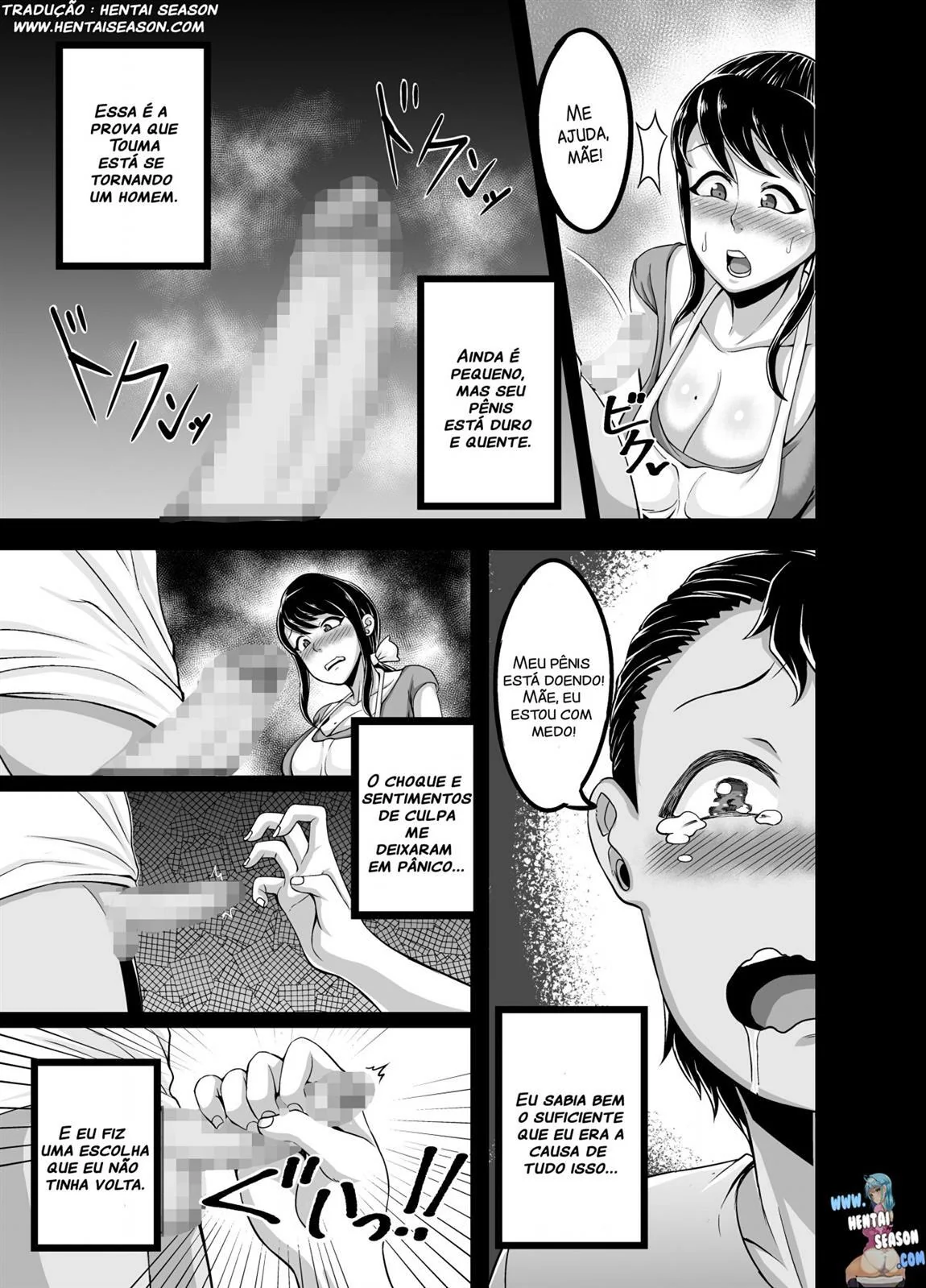 A Primeira Rola do Filho – Milf Ajuda o Filho a se Resolver! em Hentai HQ