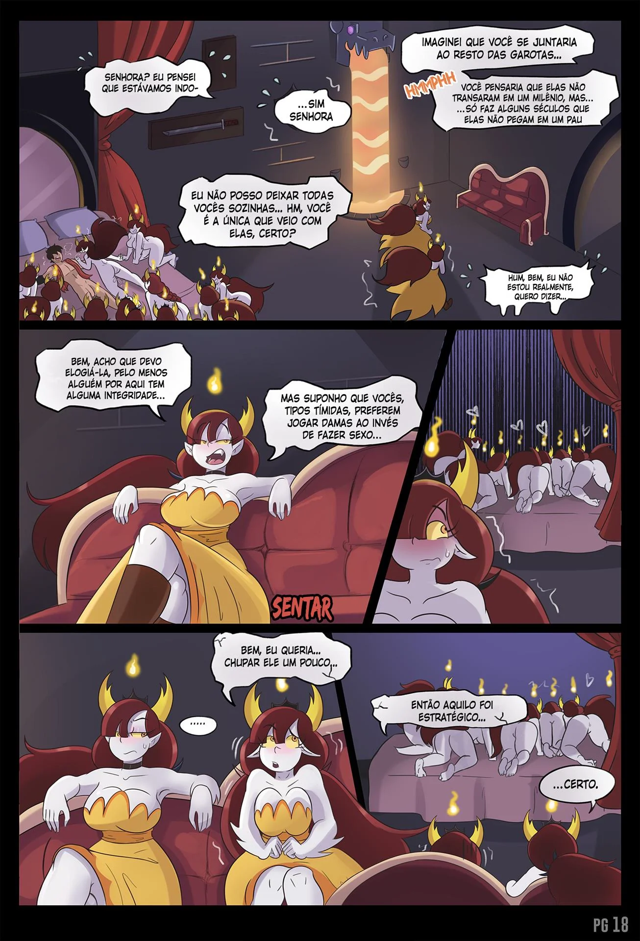 Marco enfrenta provação difícil após fuder as Hekapoo em hentai HQ brasileiro