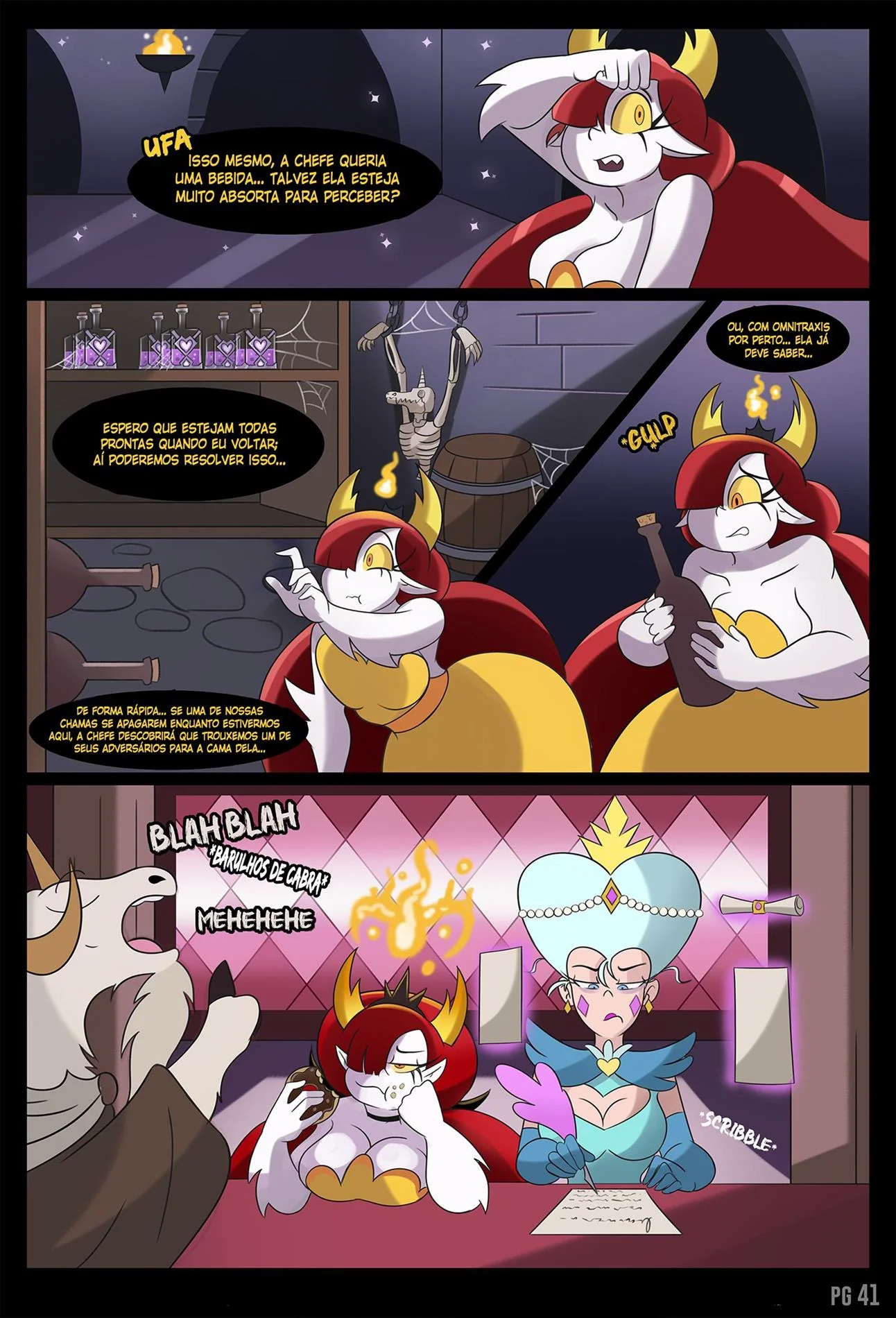 Marco enfrenta provação difícil após fuder as Hekapoo em hentai HQ brasileiro