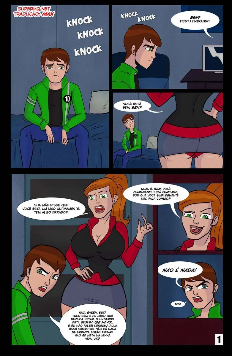 Ben 10 metendo a rola na buceta da piranha da Gwen em Hentai HQ Brasileiro