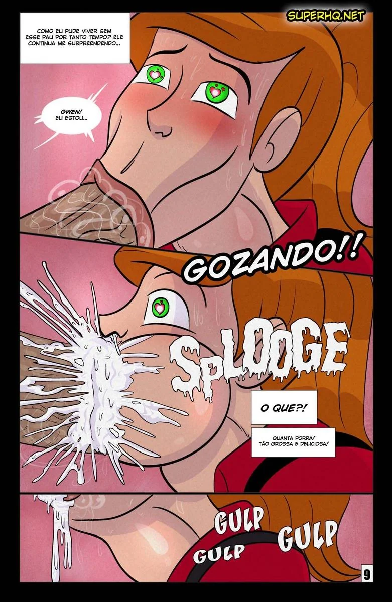 Ben 10 metendo a rola na buceta da piranha da Gwen em Hentai HQ Brasileiro