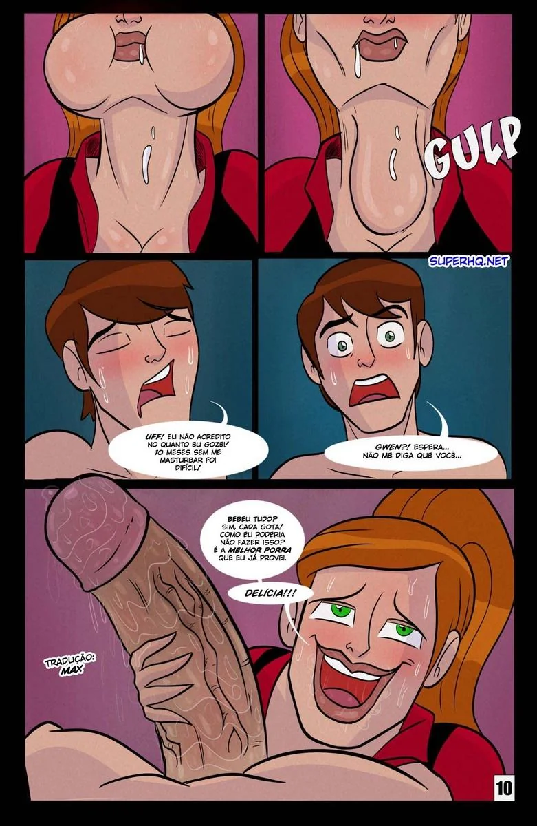 Ben 10 metendo a rola na buceta da piranha da Gwen em Hentai HQ Brasileiro