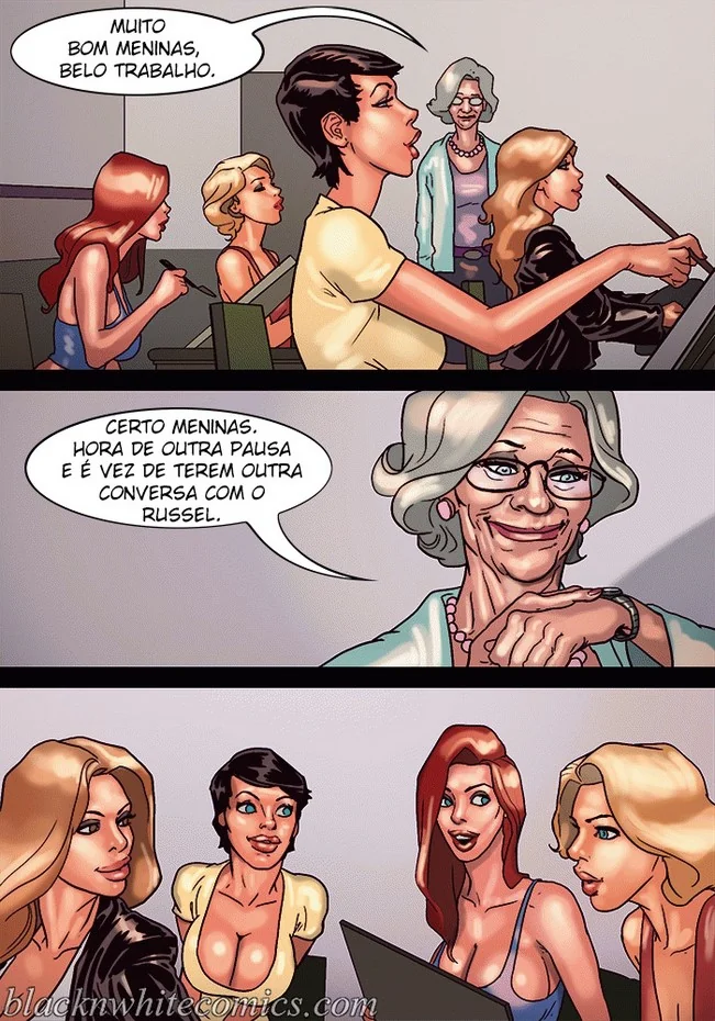 Milfs safadas se deliciando com uma pica gigantesca em aula de desenho erótico – Em Hentai HQ Brasileiro
