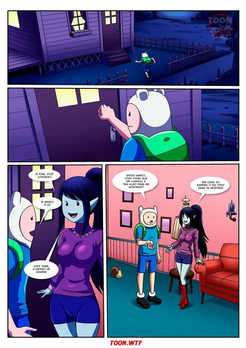 Finn cai em uma armadilha da Marceline e acaba se dando mal – Hentai HQ Brasileiro