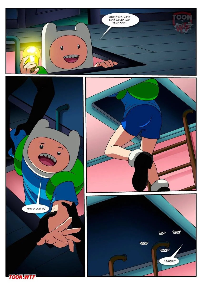 Finn cai em uma armadilha da Marceline e acaba se dando mal – Hentai HQ Brasileiro
