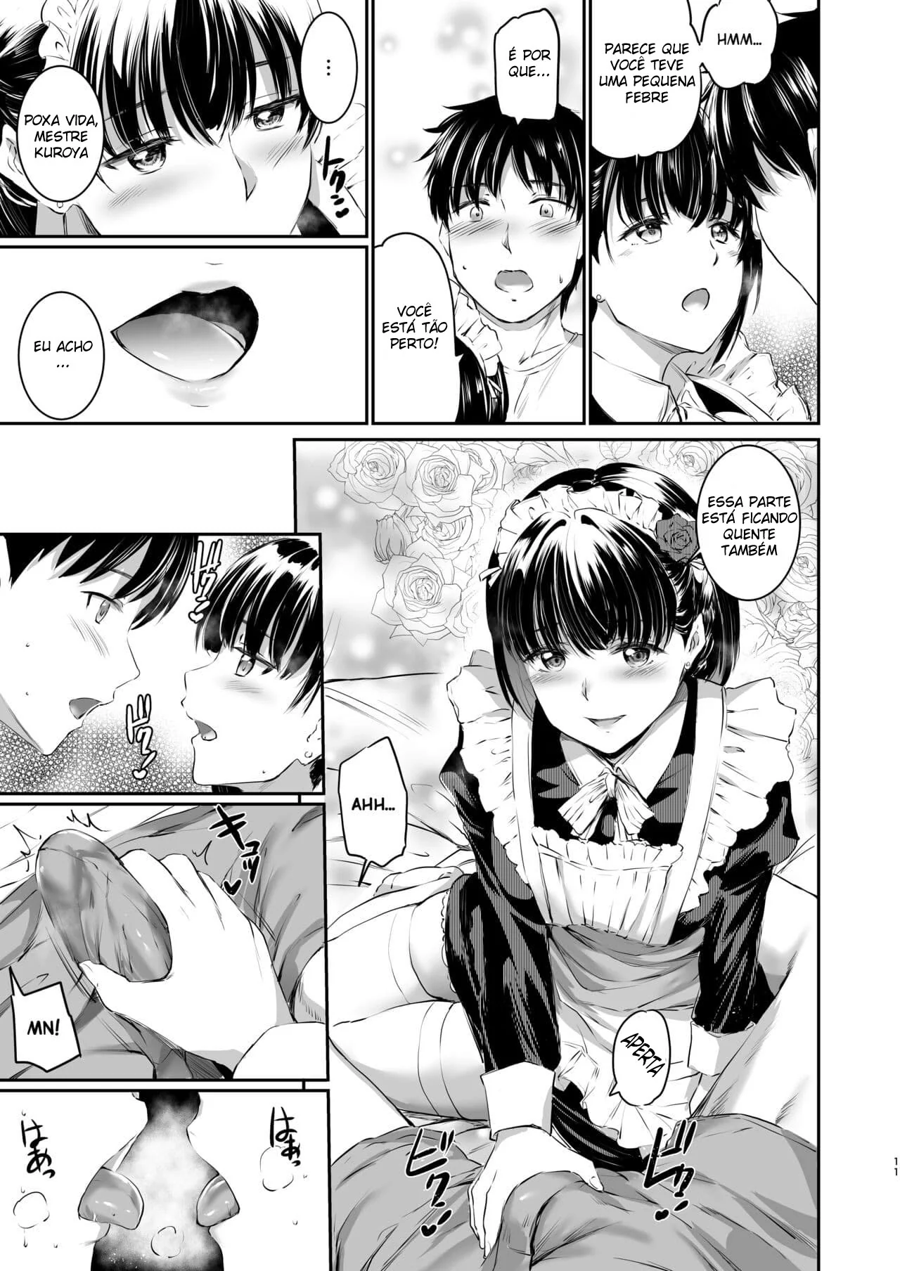 Akuma de Maid 3 -Demonic Piranha encontra surpresa em casa e tem encontro erótico nos jardins – Hentai HQ Brasileiro