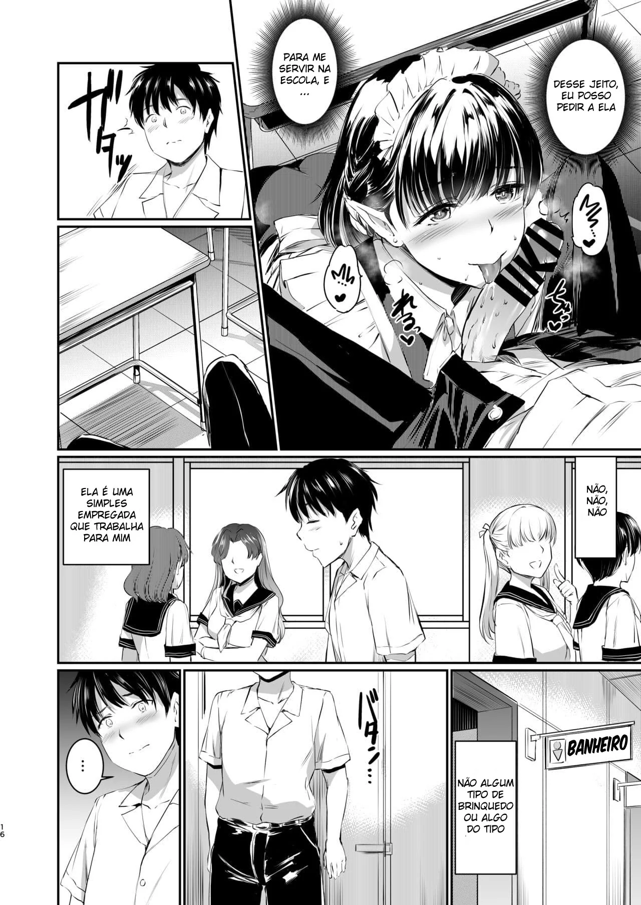 Akuma de Maid 3 -Demonic Piranha encontra surpresa em casa e tem encontro erótico nos jardins – Hentai HQ Brasileiro