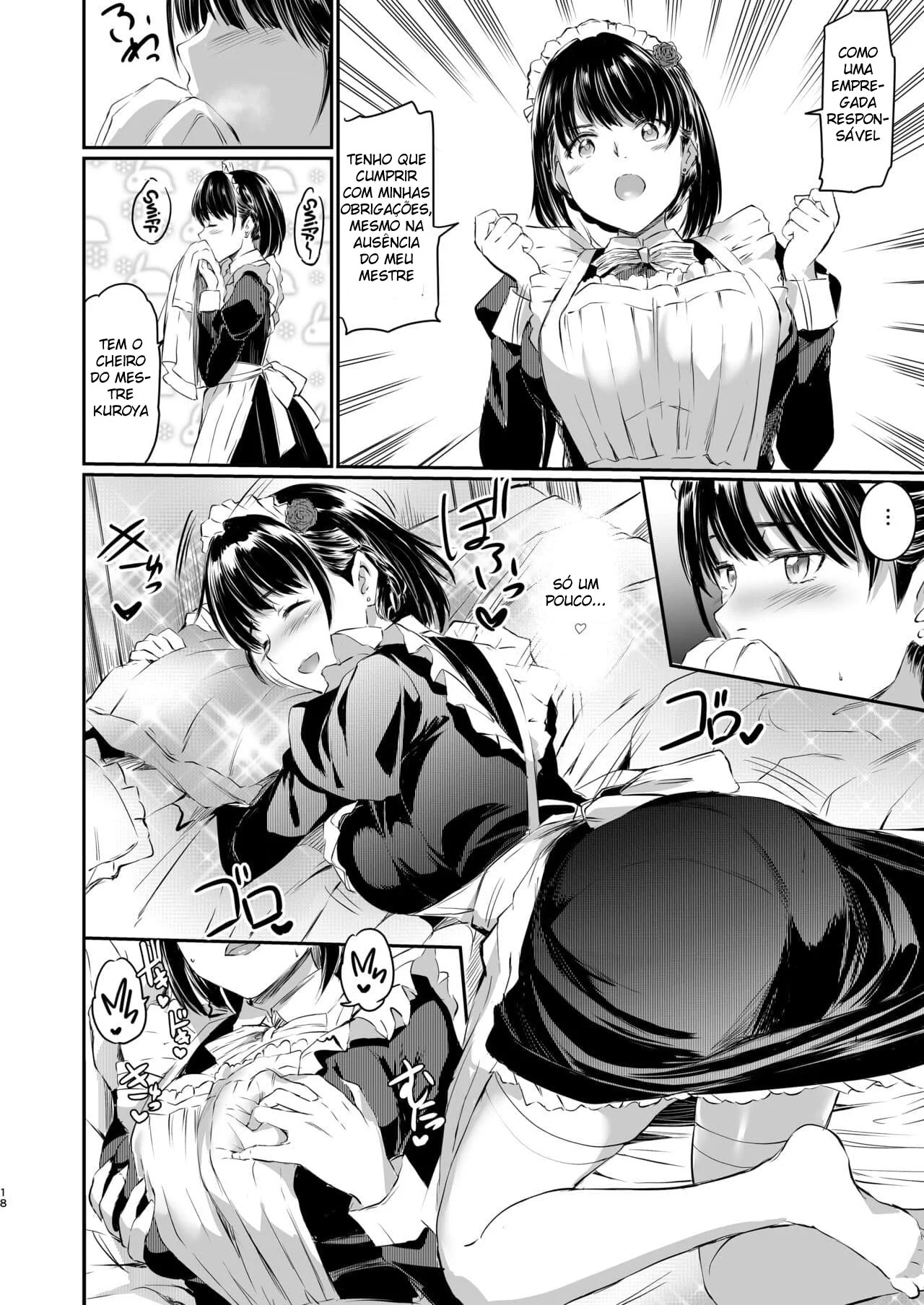 Akuma de Maid 3 -Demonic Piranha encontra surpresa em casa e tem encontro erótico nos jardins – Hentai HQ Brasileiro