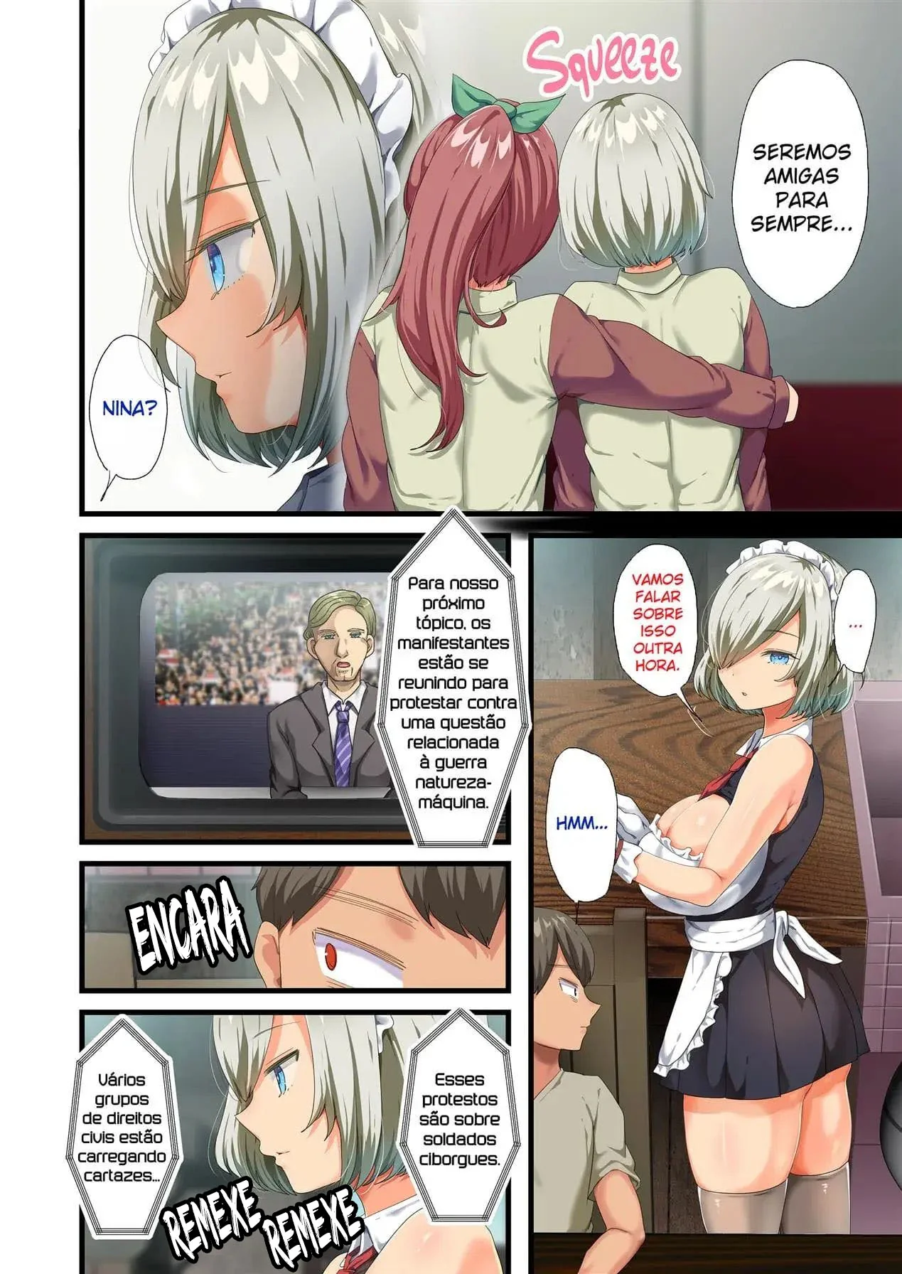 Kento e sua piranha safada: reencontro pra foder em hentai HQ brasileiro