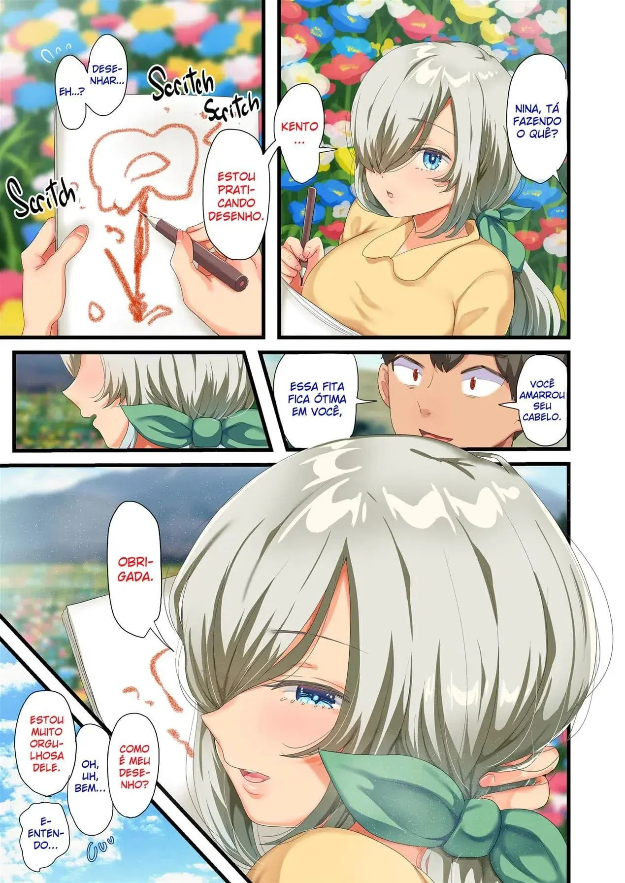 Kento e sua piranha safada: reencontro pra foder em hentai HQ brasileiro