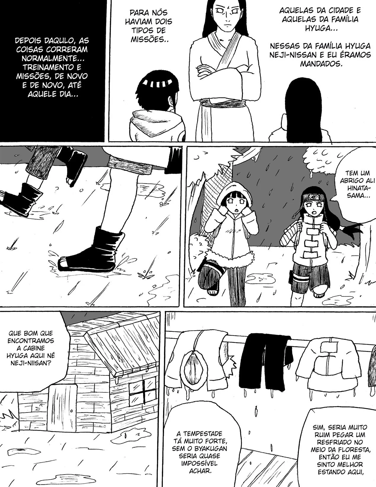 Neji se Aproxima da Irmã Piranha em Hentai HQ Brasileiro