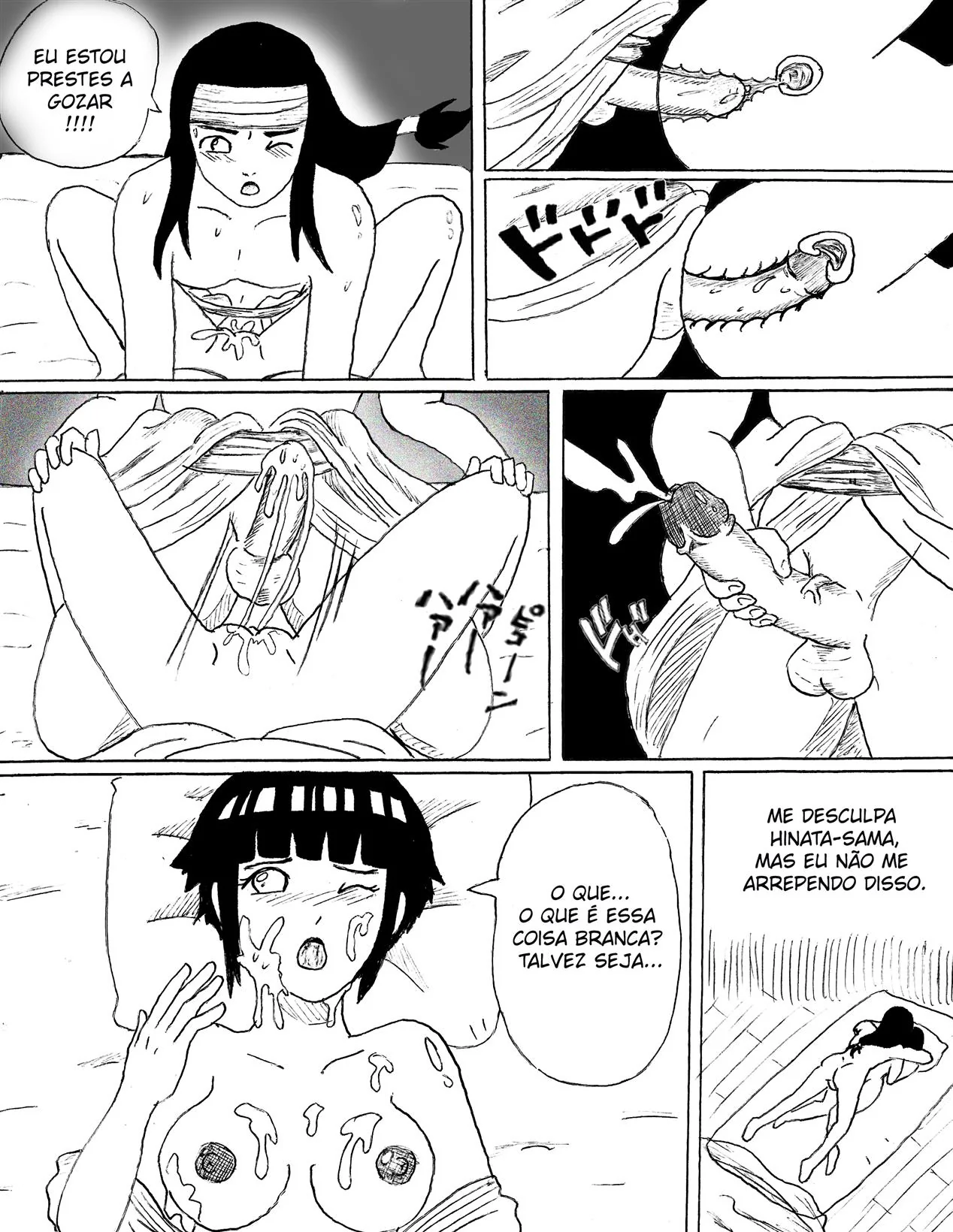 Neji se Aproxima da Irmã Piranha em Hentai HQ Brasileiro