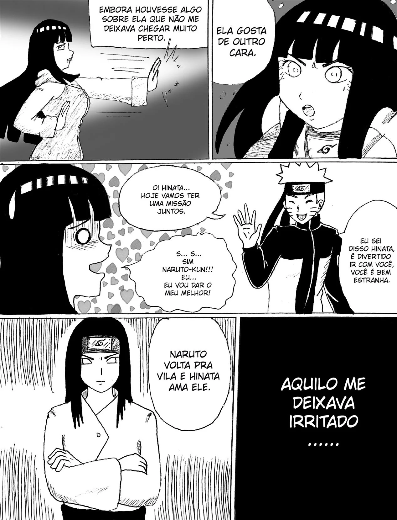 Neji se Aproxima da Irmã Piranha em Hentai HQ Brasileiro