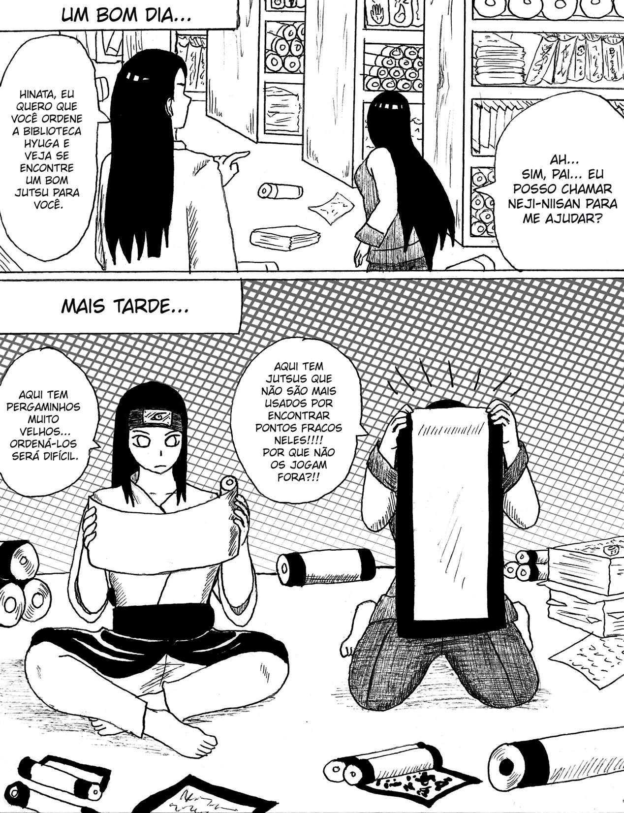 Neji se Aproxima da Irmã Piranha em Hentai HQ Brasileiro