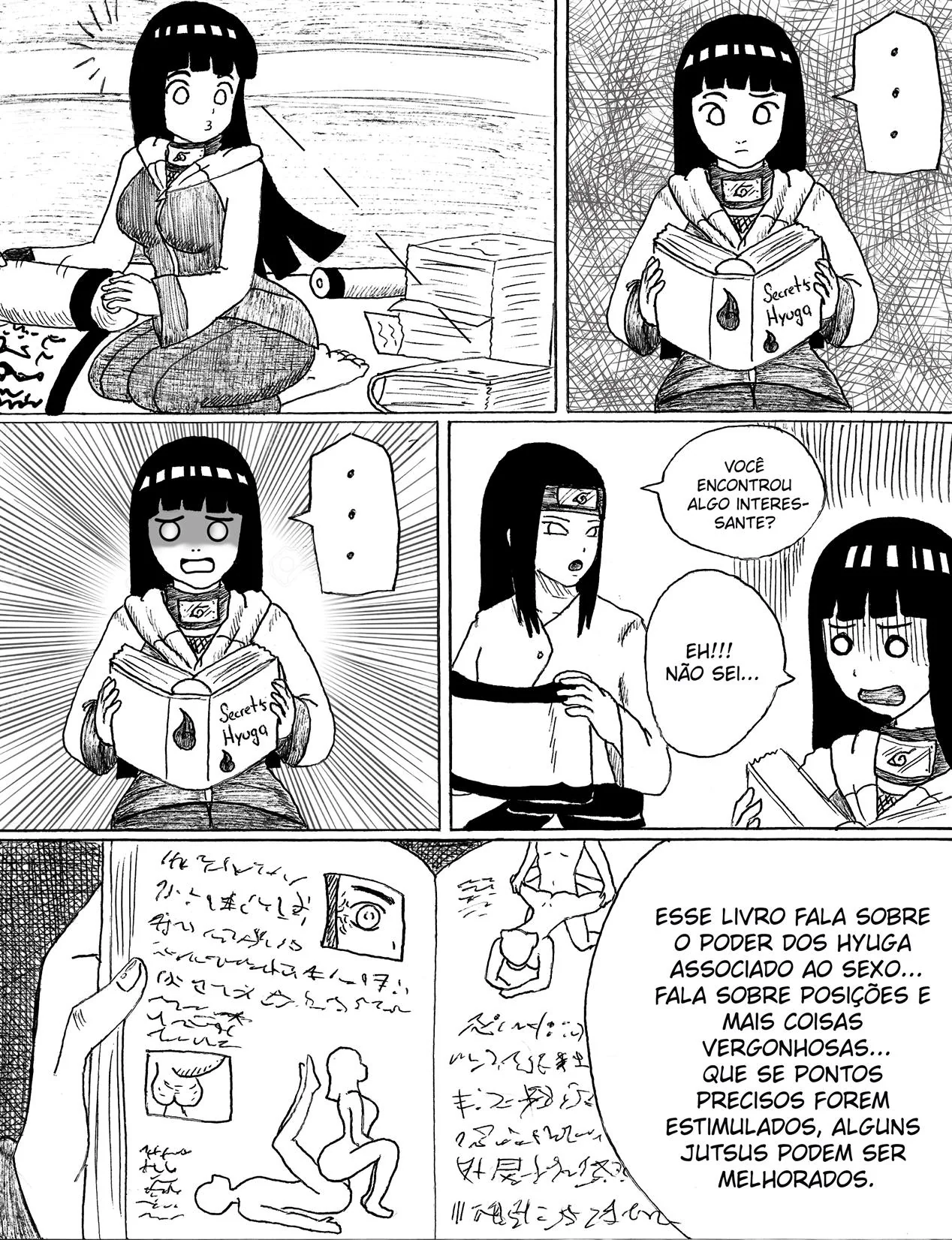 Neji se Aproxima da Irmã Piranha em Hentai HQ Brasileiro