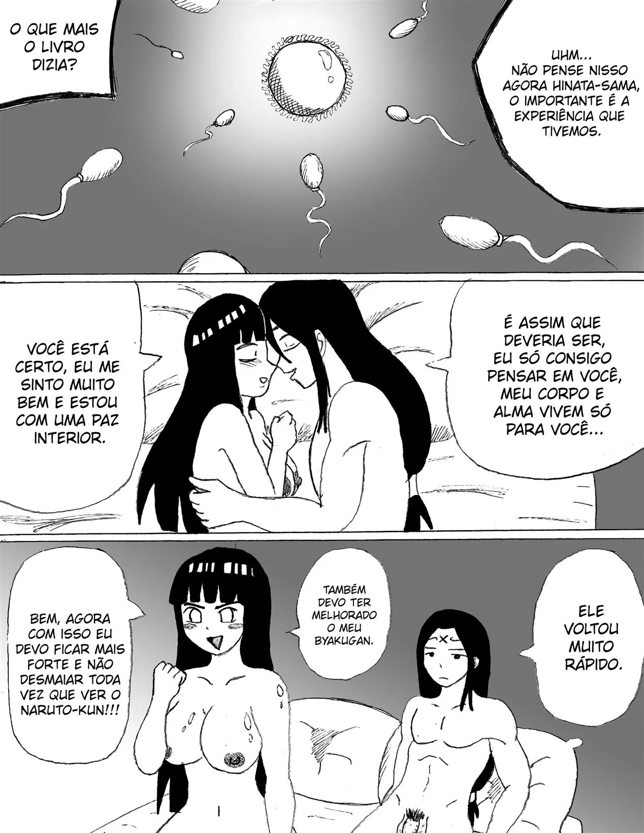 Neji se Aproxima da Irmã Piranha em Hentai HQ Brasileiro