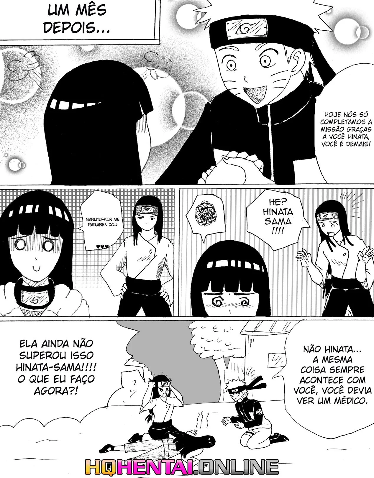Neji se Aproxima da Irmã Piranha em Hentai HQ Brasileiro