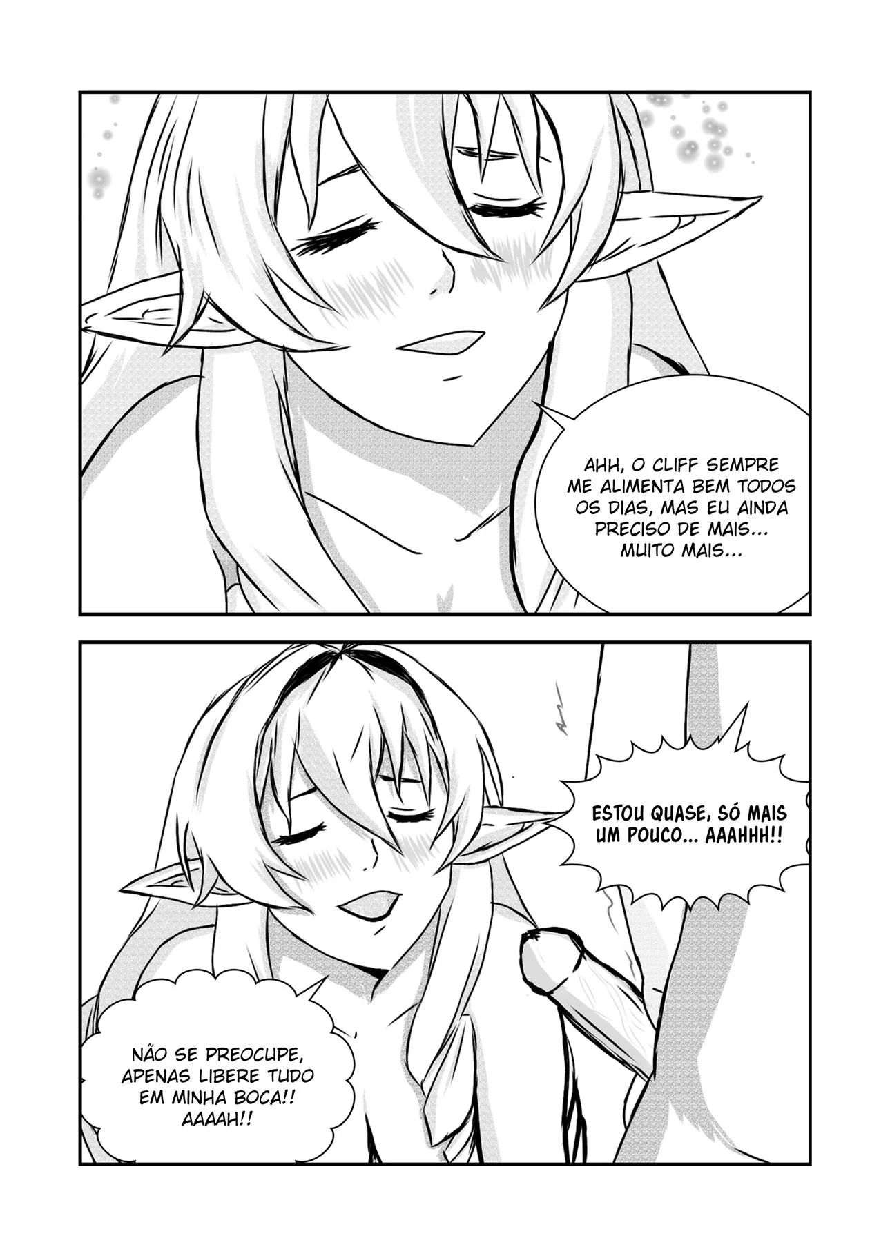 Piranha das Crônicas: Elinalise em Busca de Pica em Hentai HQ Brasileiro