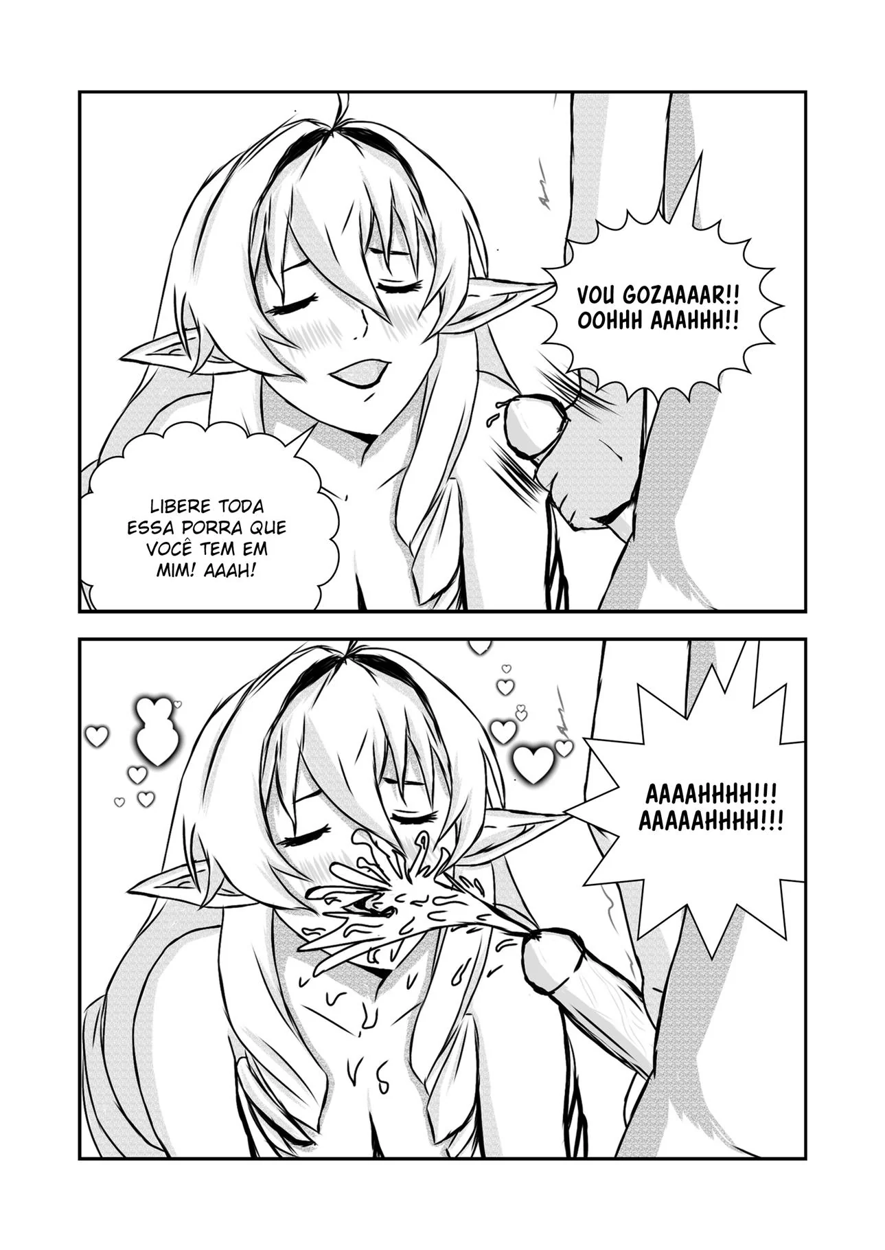 Piranha das Crônicas: Elinalise em Busca de Pica em Hentai HQ Brasileiro