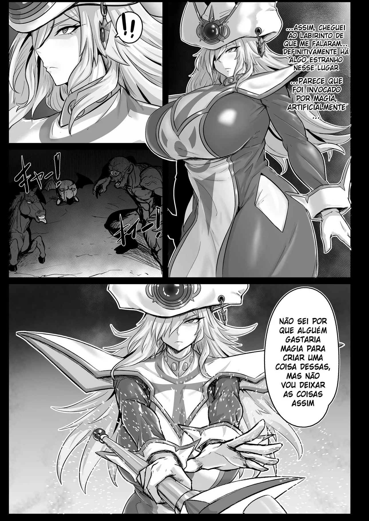 A Mística Silenciosa e os Monstros da Buceta Selvagem em Hentai HQ