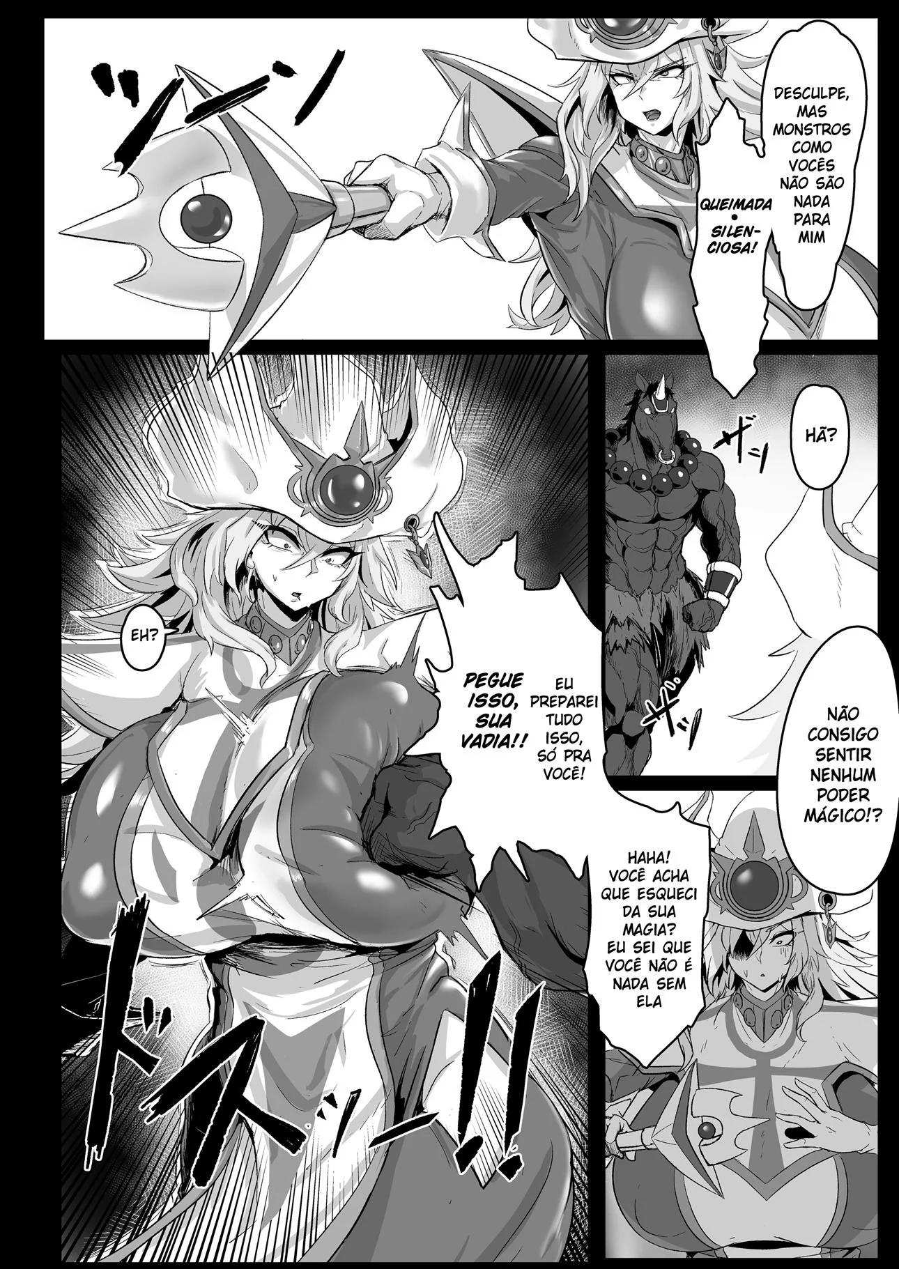 A Mística Silenciosa e os Monstros da Buceta Selvagem em Hentai HQ