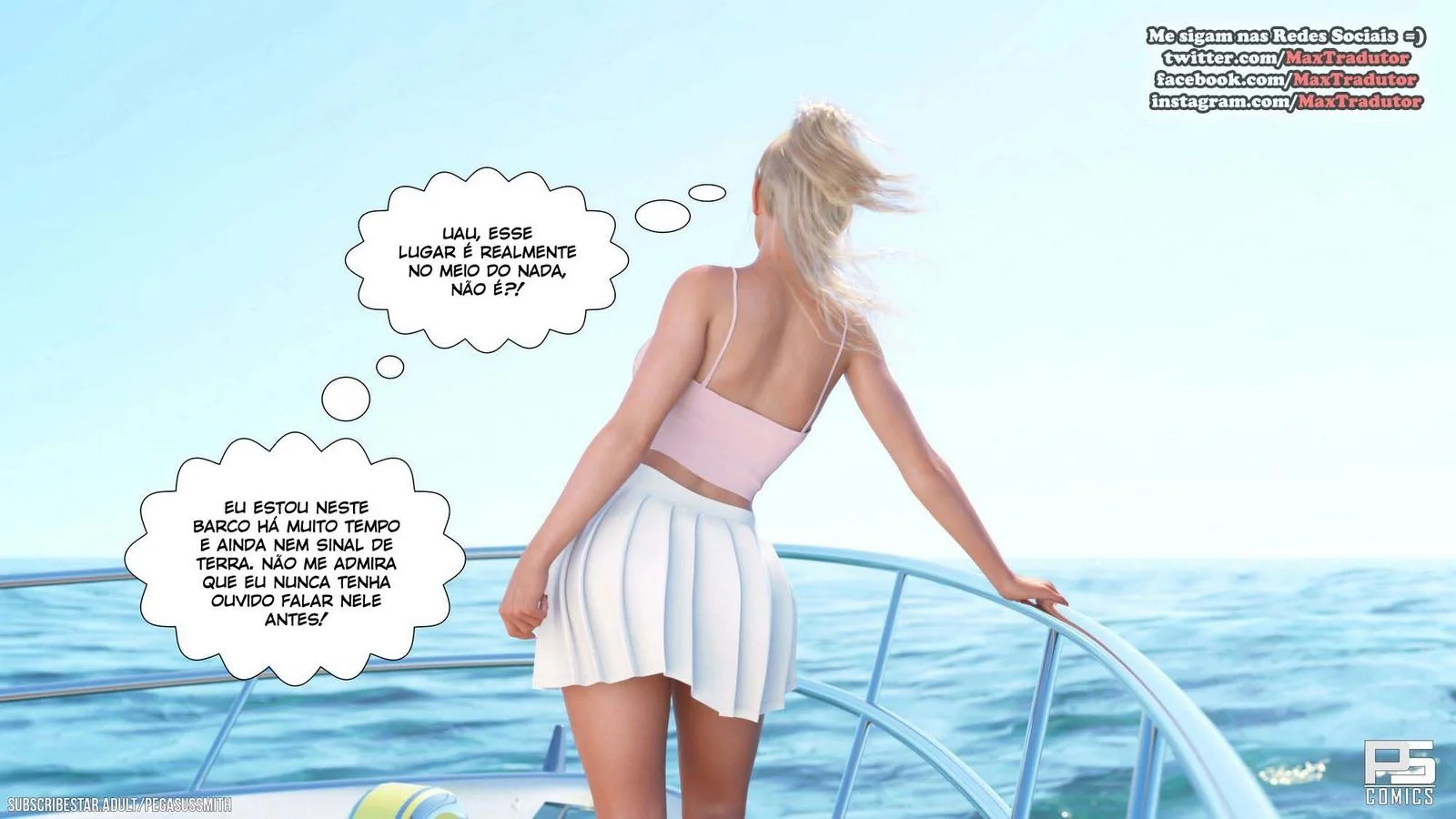 Nudist Resort: Suruba na Ilha da Putaria – Kelly e sua irmã Brandi no meio de muita pica em HQ Brasileiro